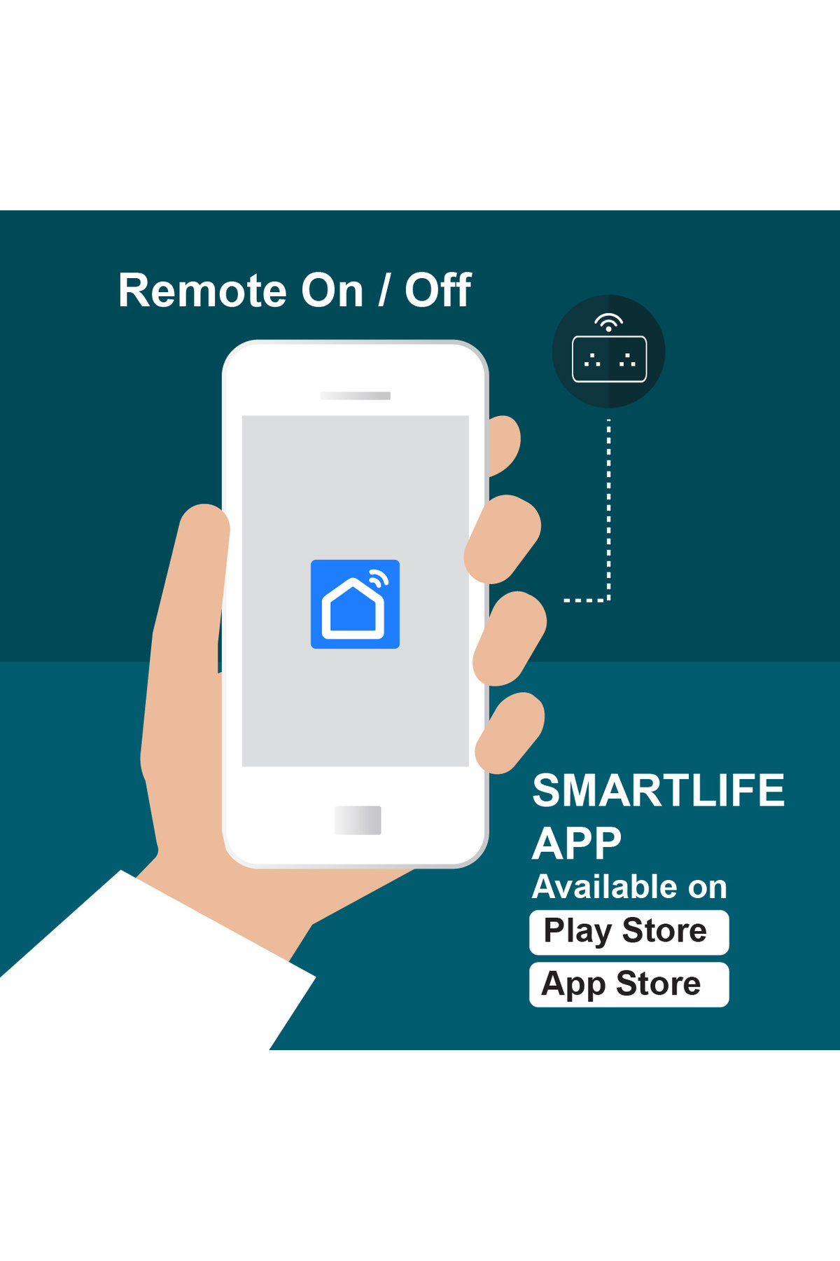 SASKA-Smart Wall Socket Outlet WiFi - App Control & Works with Alexa/Google (Gold, Double Socket) 4