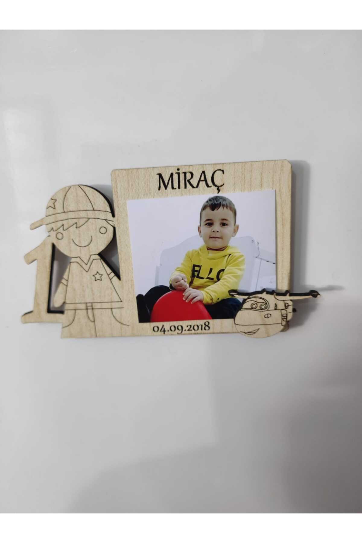 20 Adet Ahşap Resimli 1 Yaş Bebek Magneti, Mevlit, Sünnet, Yenidoğan Hediyelik