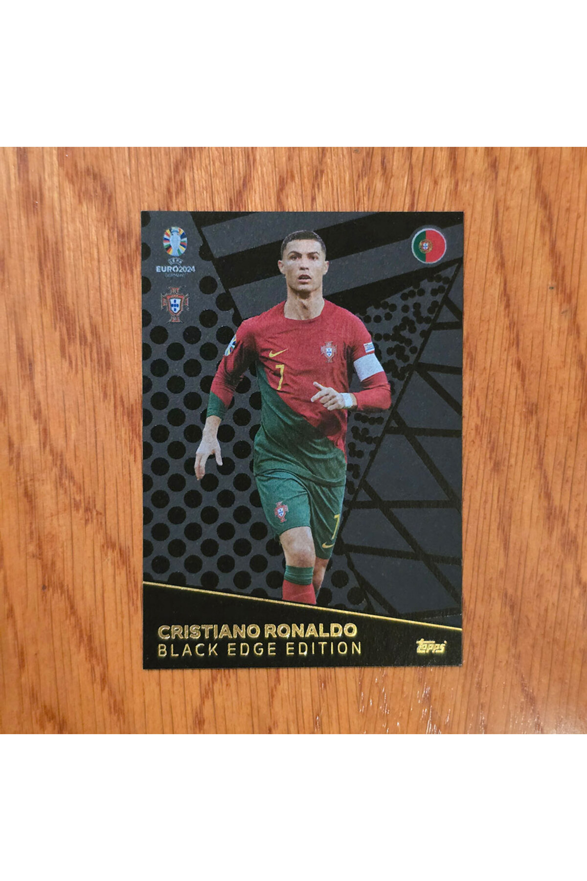 Topps Euro 2024 Black Edge Edition Cristiano Ronaldo Oyun Kartı
