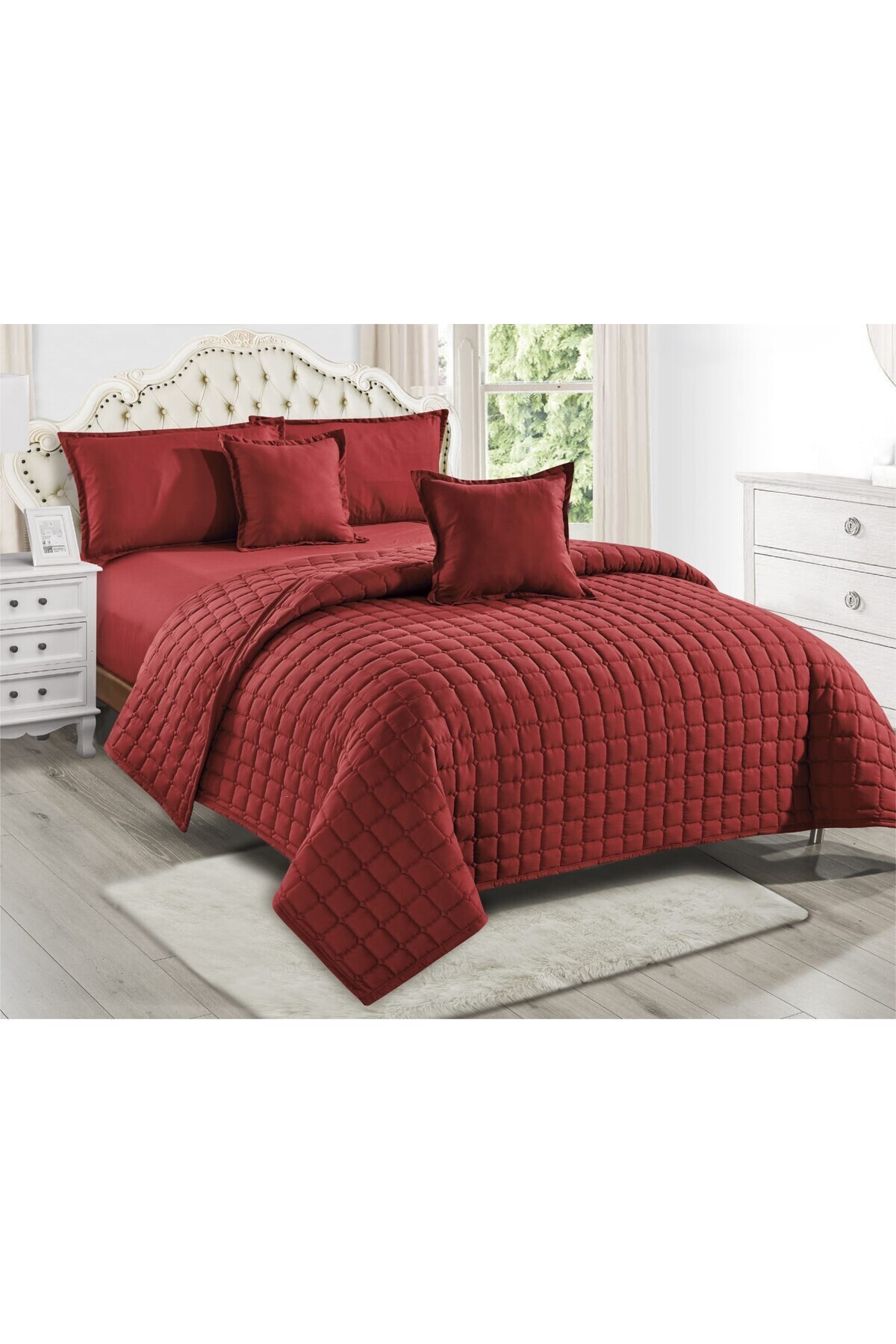 Moon-Summer double compressed mattress with a plain design to provide comfort on summer nights, size 240*260 1