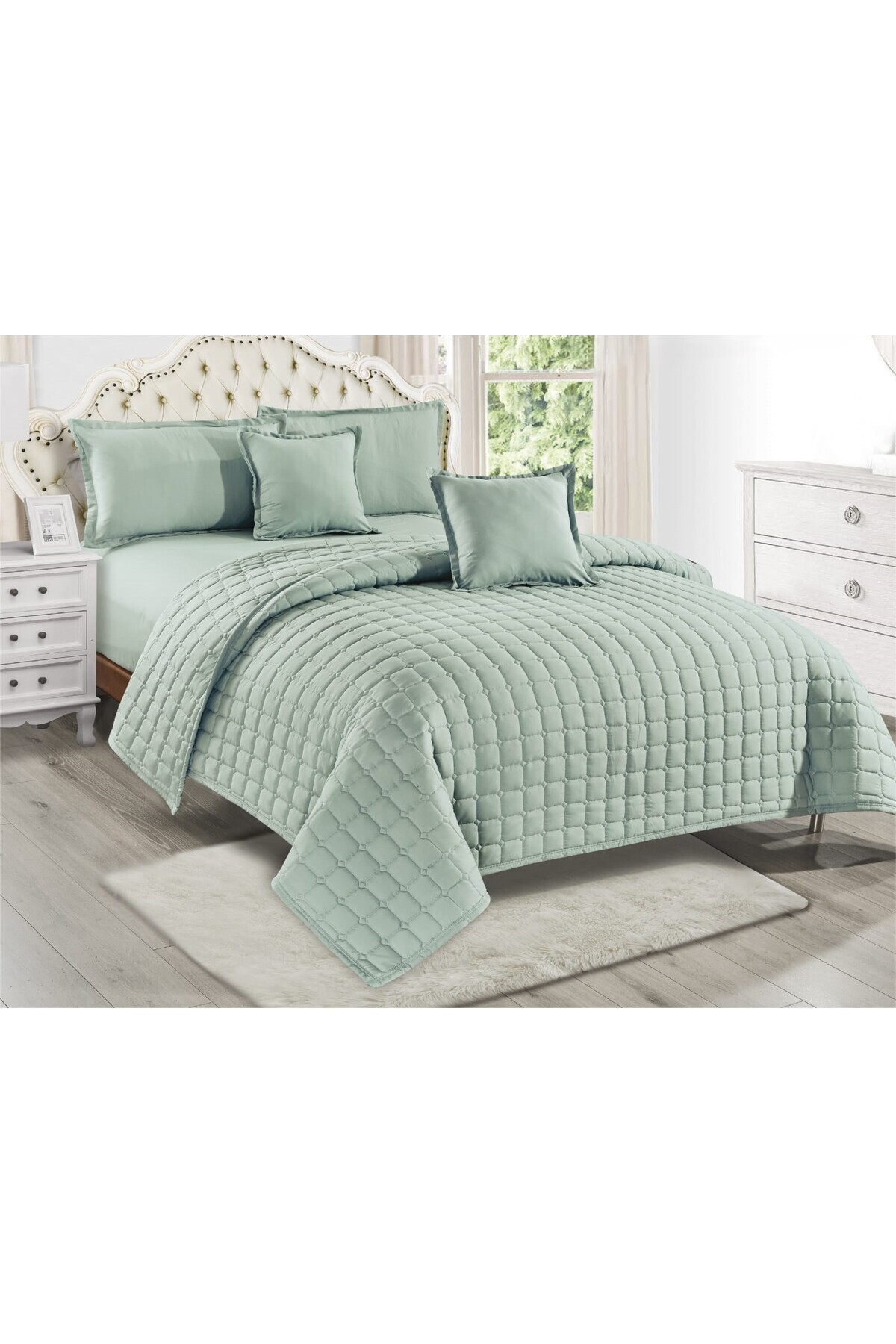 Moon-Summer double compressed mattress with a plain design to provide comfort on summer nights, size 240*260 1