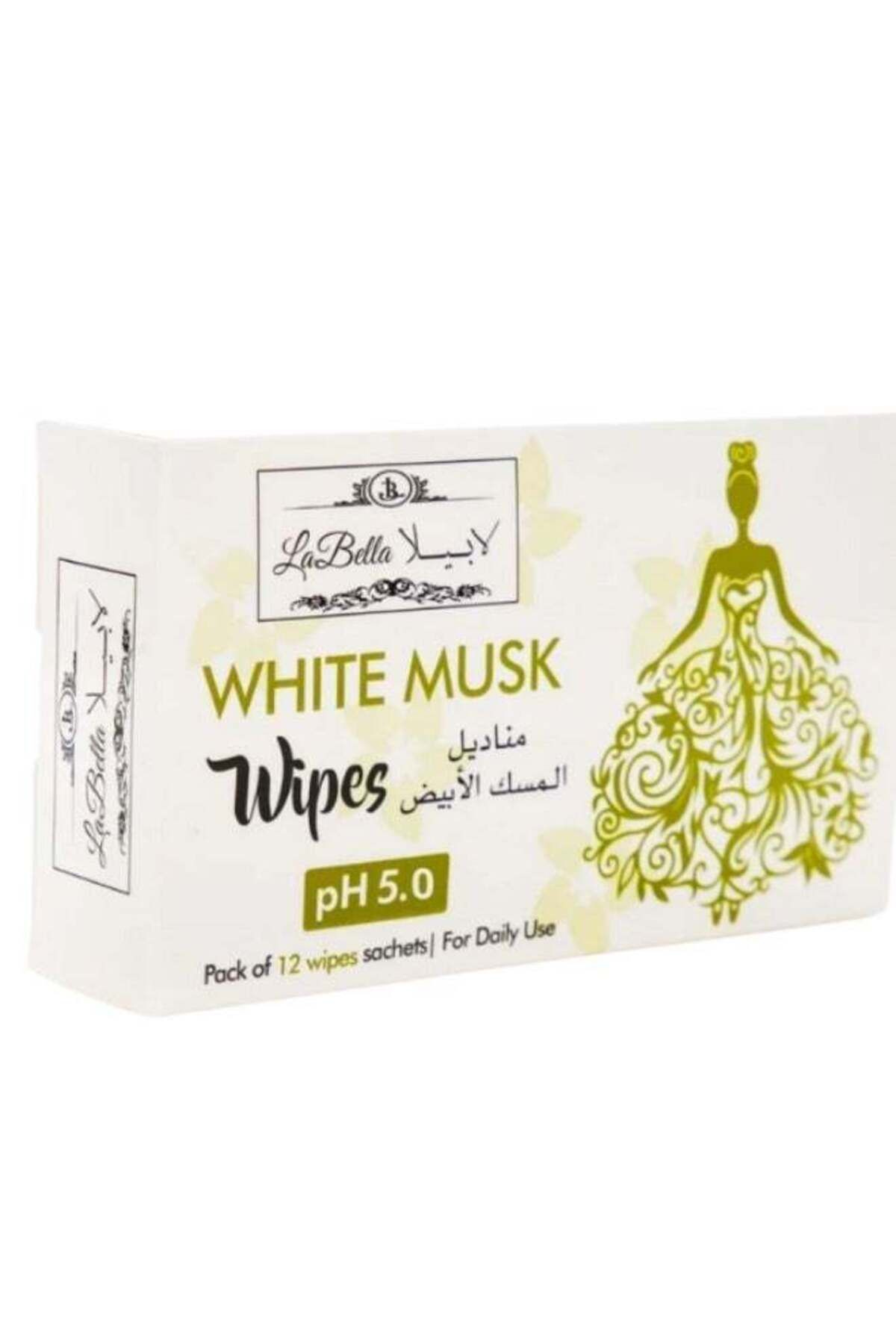 Labella-Feminine Wipes with White Musk, 12 Count - Cleanliness and Freshness Anytime 1