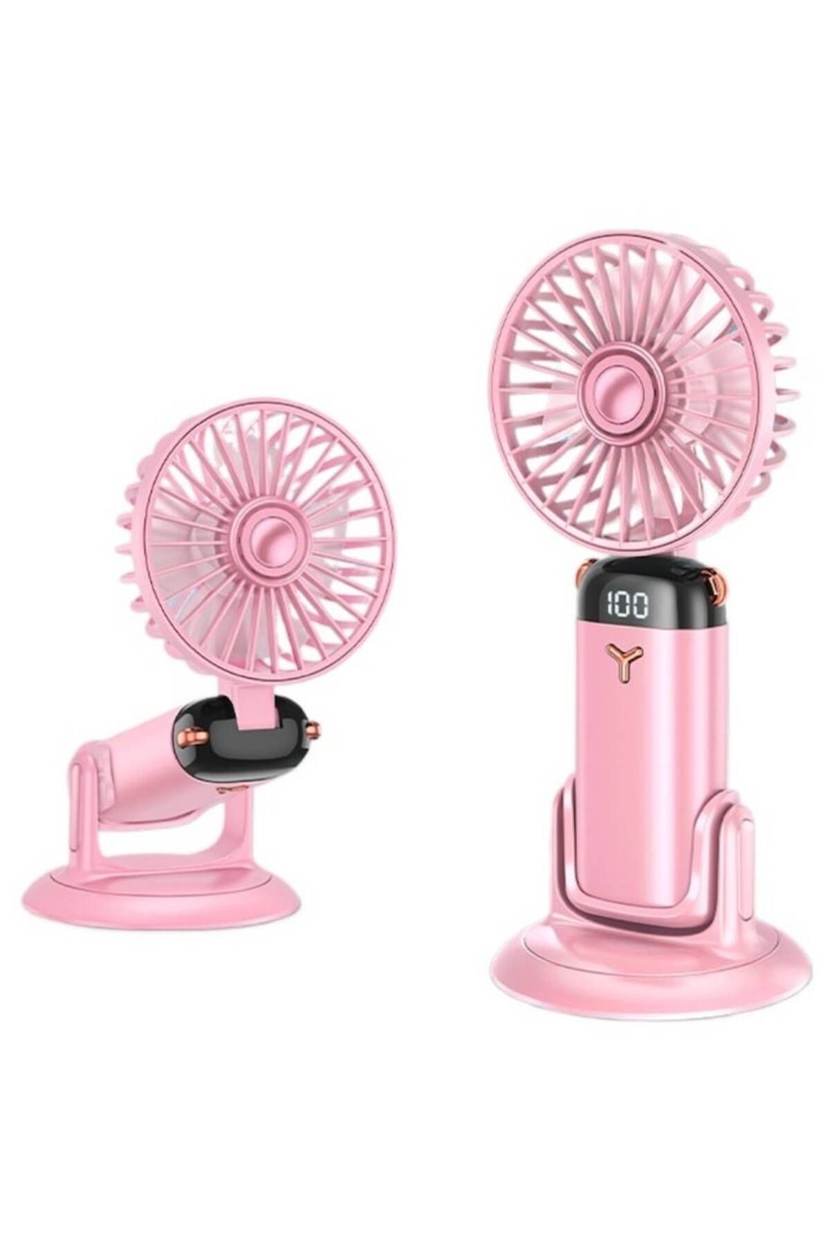 YunDaMei-Ventilator de birou portabil, ventilator pliabil 4-în-1, încărcare rapidă USB, reglare în cinci viteze, silențios 25dB, 3