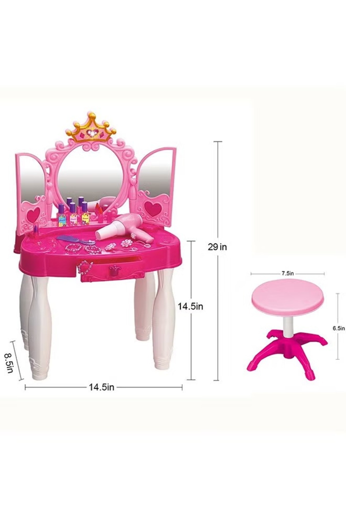 rexa-Crown Dresser Table With Ir Control Set Durable Sturdy And Unique Design 3