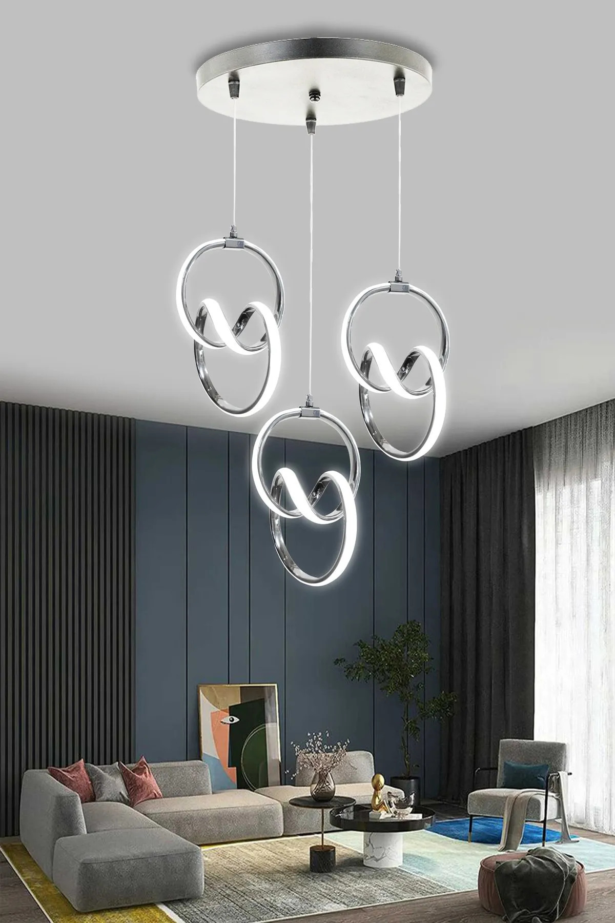 Litra Lighting Venezia Model Krom Renk Estetik Dekoratif Salon