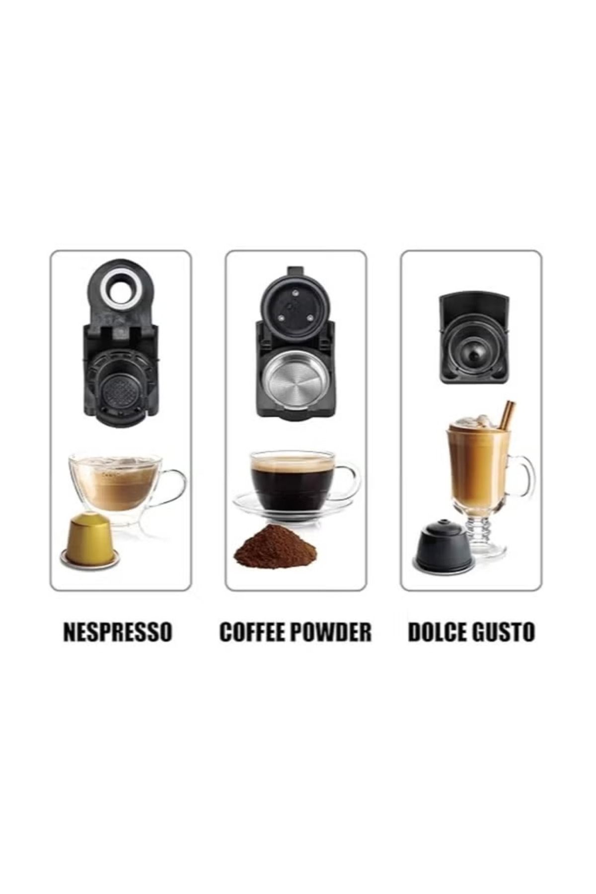 DLC-3-in-1 Coffee Machine 700ml 1400W – Espresso, Cappuccino & Latte Maker, 15 Bar 2