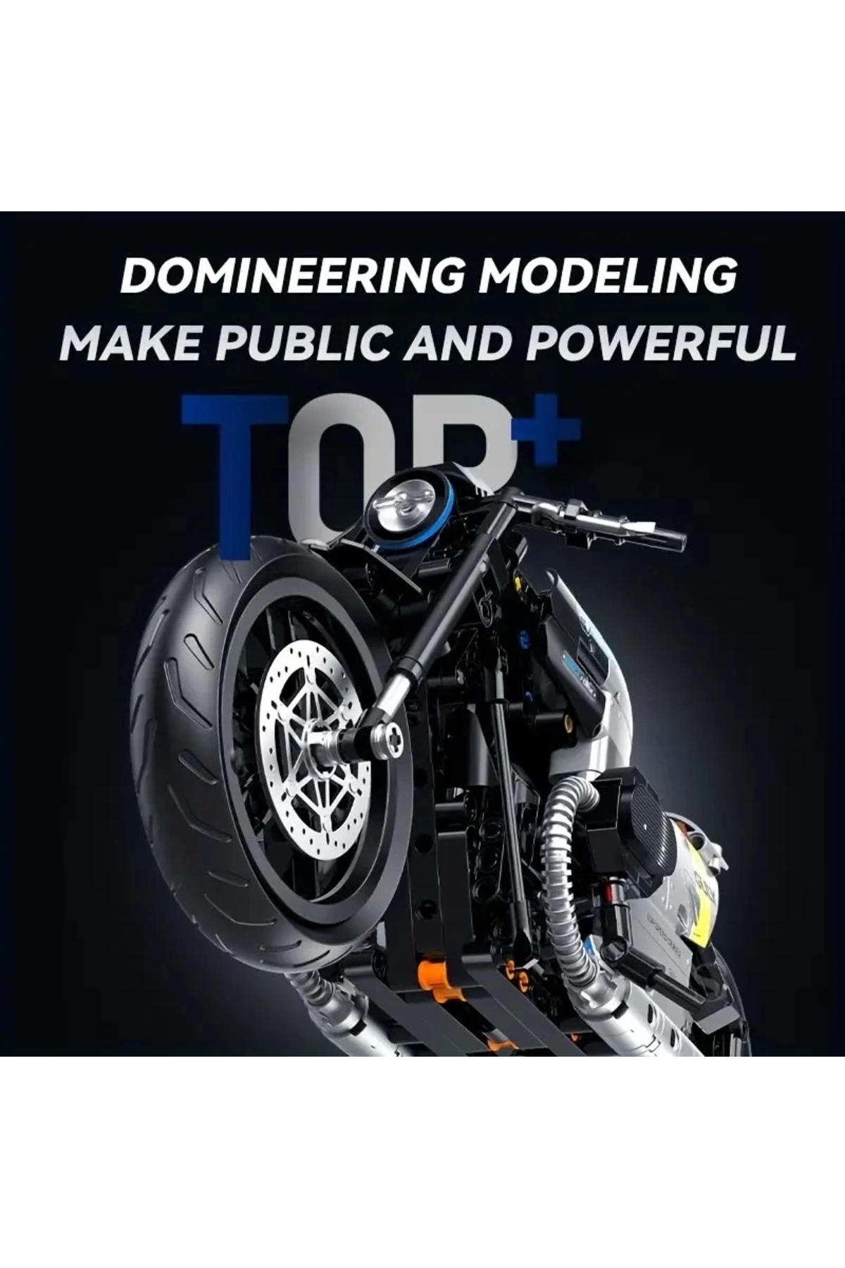 مجموعه فنی ساخت موتورسیکلت، ۵۰۸ قطعه، مقیاس ۱:۸، مناسب برای سنین ۸ سال به بالا، کیت مدل هدیه، مجموعه بلوک‌های ساختمانی اسباب‌بازی