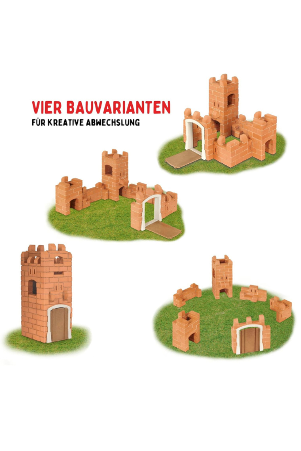 مجموعه ساختوساز آموزشی قلعه کوچک آلمان برای کودکان، اسباببازی آجری، ۲۰0 قطعه