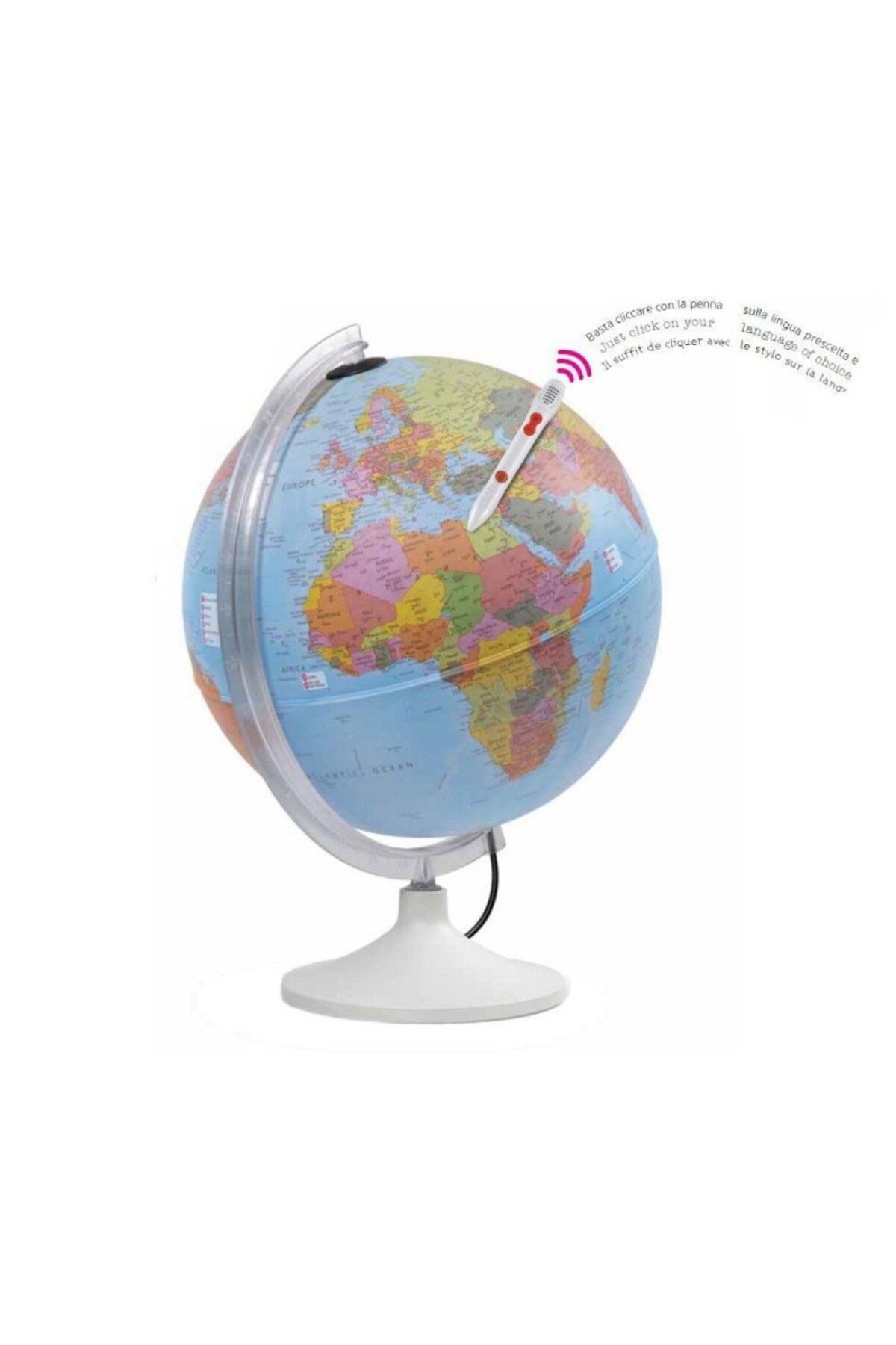 Tecnodidattica-Glob interactiv iluminat Parlamondo 30 cm, afișează informații în limba engleză 4