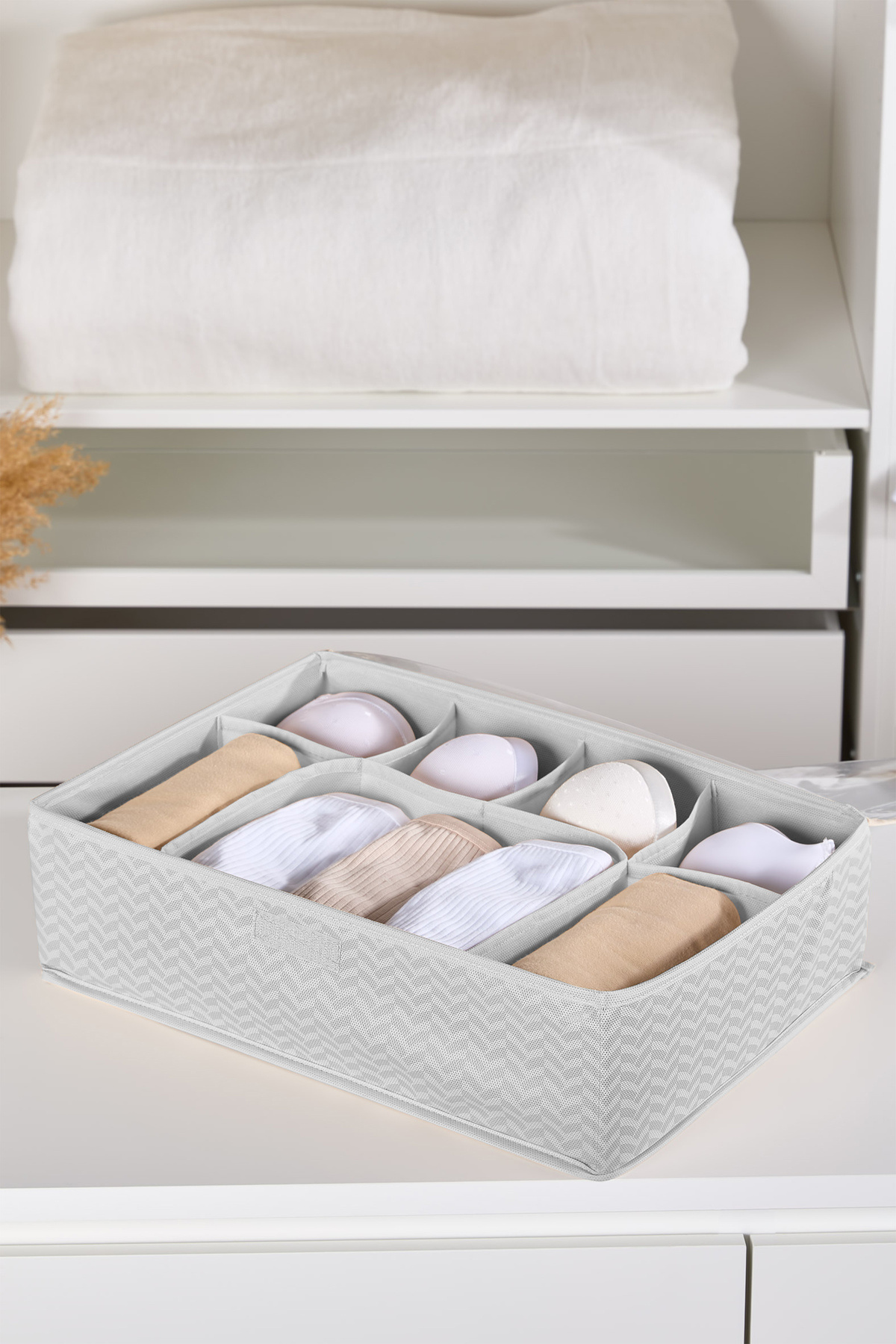Serstil-Laundry Sorting Box with Transparent Lid |   Drawer Organizer Bra, Socks, Underwear Organizer 5