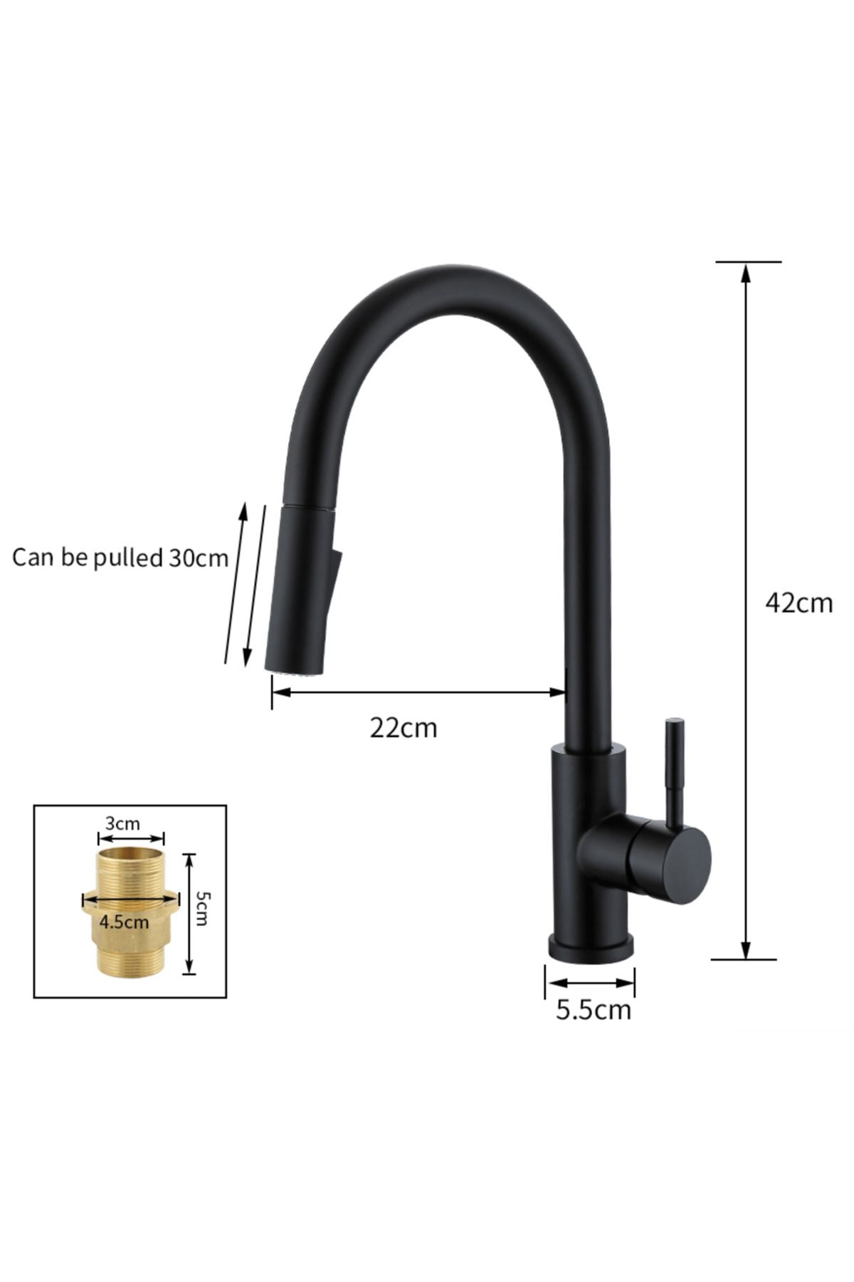 CasaVie-Kitchen faucet, with pull-out shower and 2 flow functions, code 1237 4