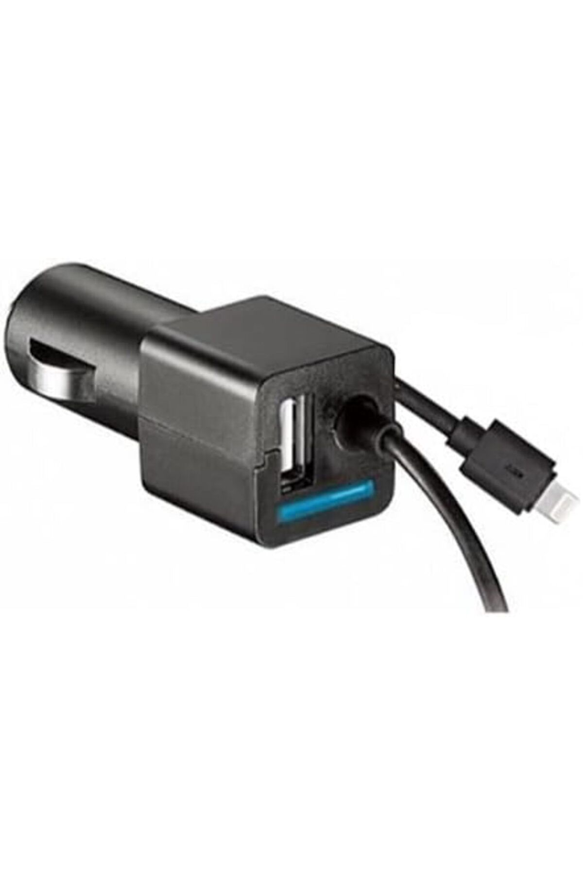 Generic-شاحن سيارة للهواتف الذكية من آي جرين مع كابل لايتنينج مدمج ومخرج USB بقوة 4800 مللي أمبير 1