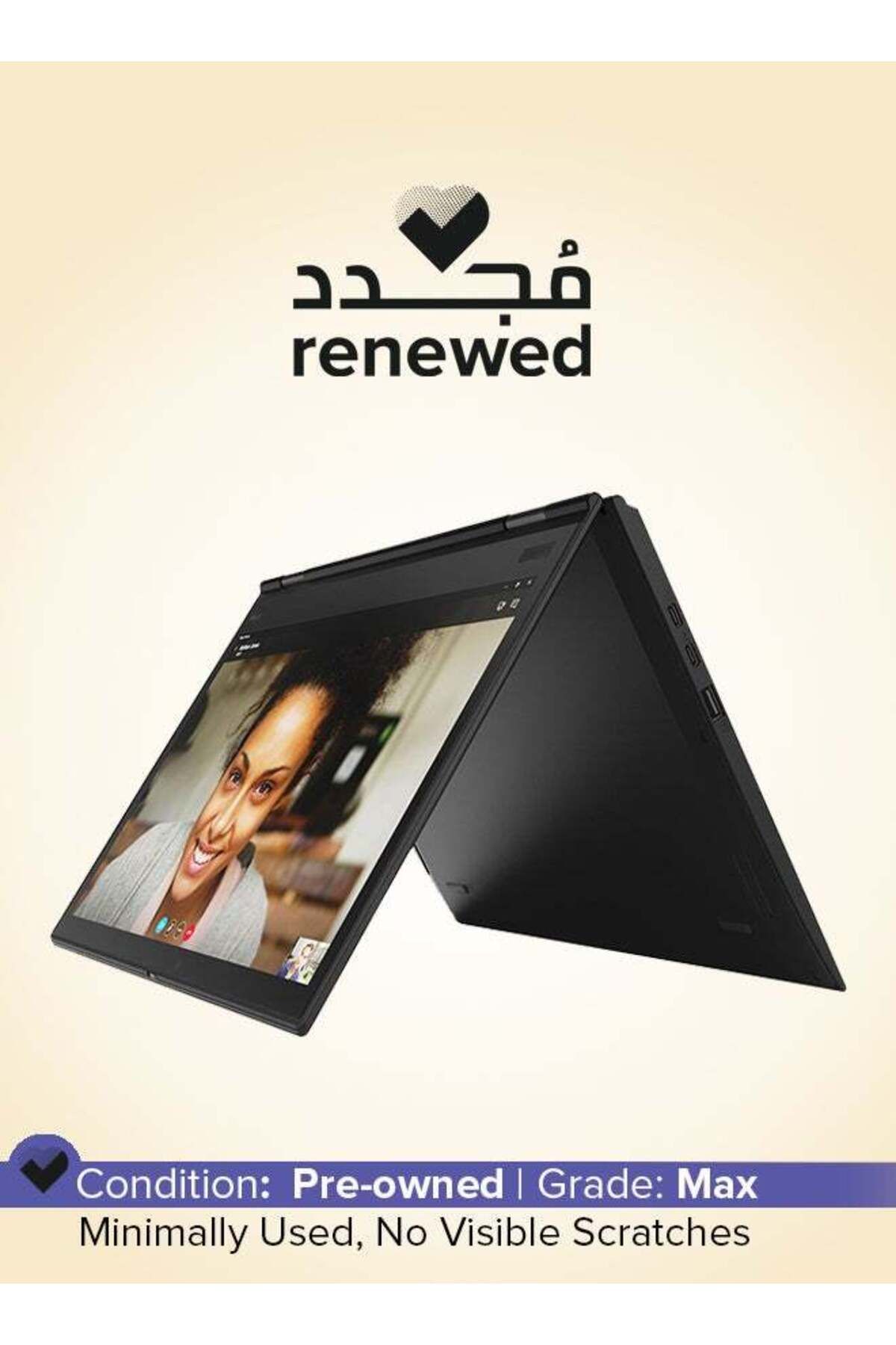 LENOVO-جهاز Thinkpad x1 Carbon مستعمل، 14 بوصة، Intel Core i7 من الجيل العاشر، 16 جيجابايت، 512 جيجابايت، أسود، يعمل بنظام Windows 1