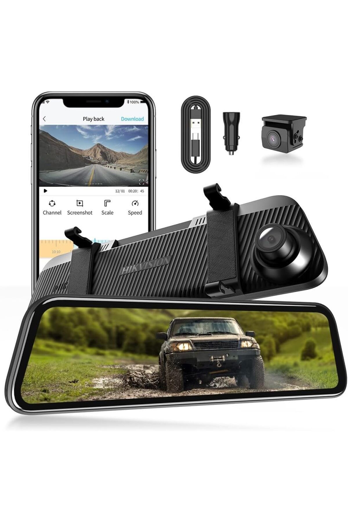 Hikvision-Hikvision N6 Front and Rear Dash Cam 1