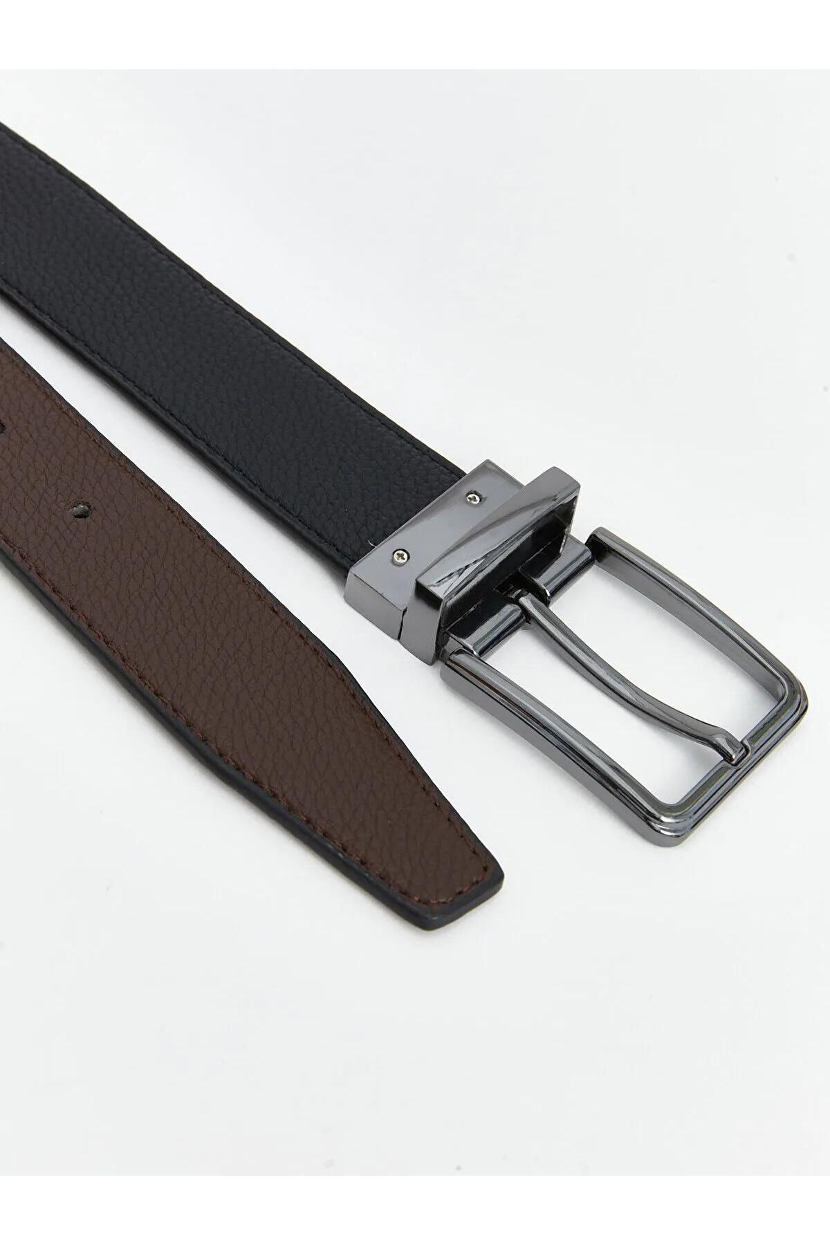 LC Waikiki-Lcw Accessories Two-Way Leather Look Men's Belt (W5) 4