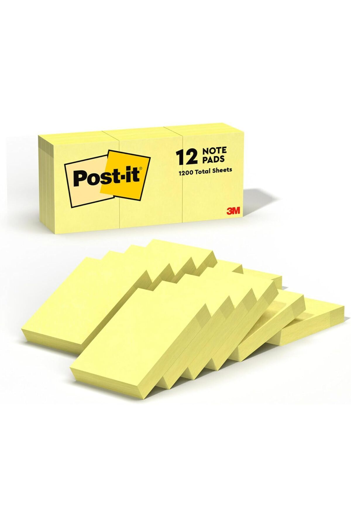 3M-ملاحظات صغيرة من Post-it، 1.5 × 2 بوصة، 12 ورقة، أصفر كناري 1