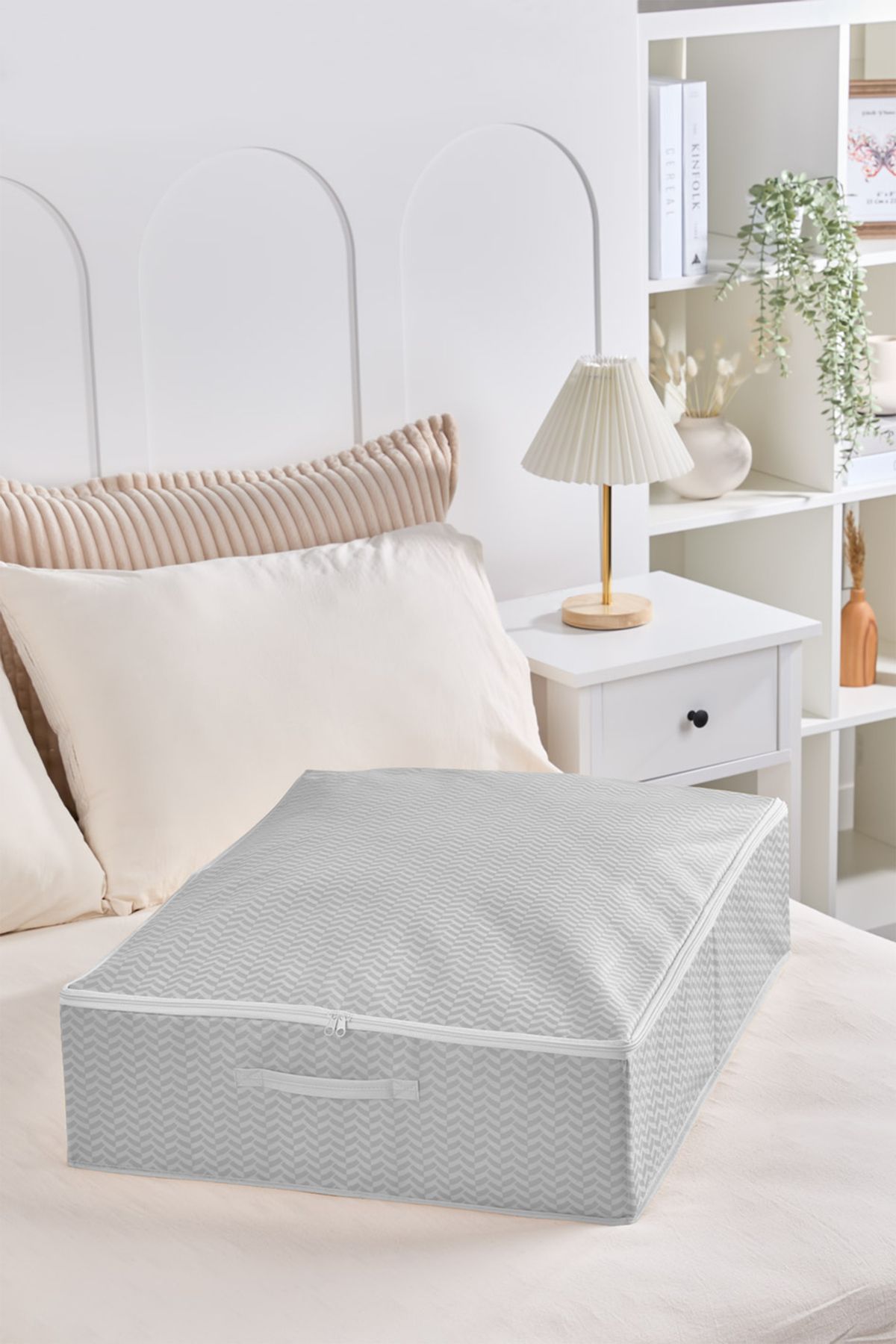 Serstil-Large Size under Base Box Canister |   Under Bed Organizer Storage Box with Lid and Zipper - 55X70X18Cm 3