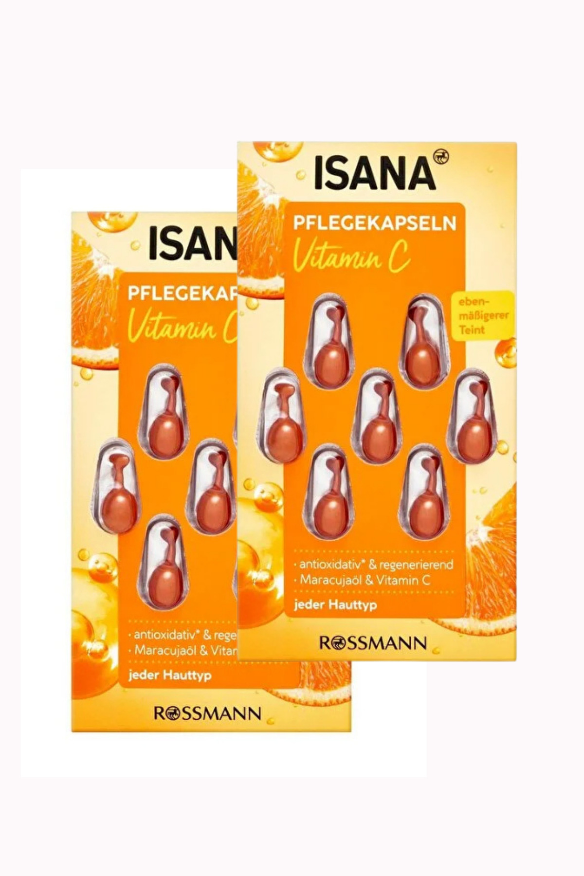 ISANA Tüm Ciltler Kapsül Serum Vitamin C & Maracuja Yağı 7x0,38 (2 Adet) — ISX39