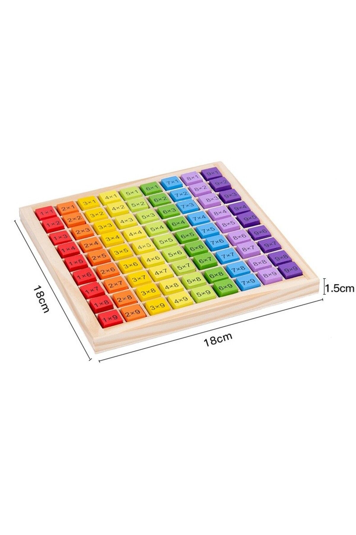 Flippy-Montessori Wooden Game, Flippy, Multiplication Board, Blocks, Multiplication Table, Multicolor 4