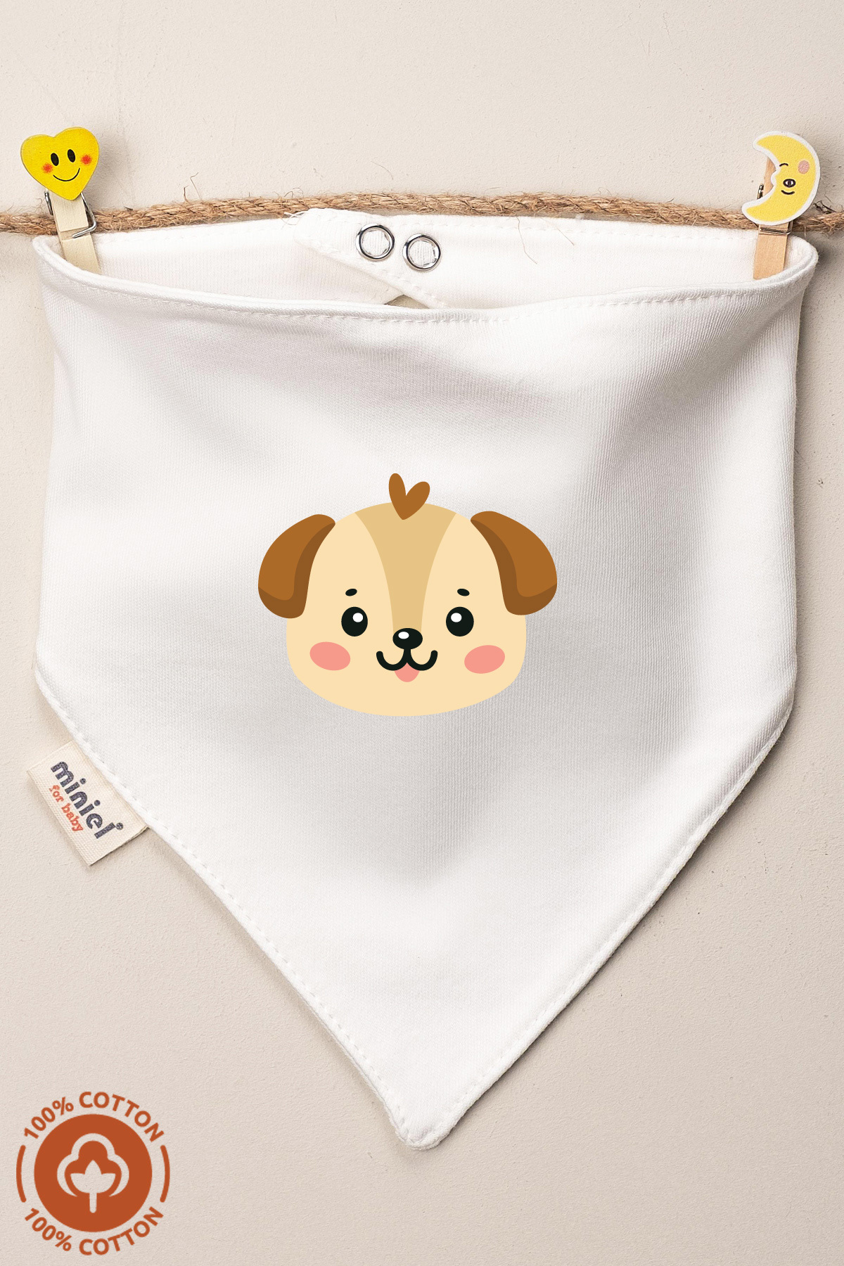 Miniel Erkek Bebek Yenidoğan Penye Organik Pamuklu Cute Animals Baskılı Bebek Önlüğü 6'lı Set fotoğrafı 4 (önizleme)