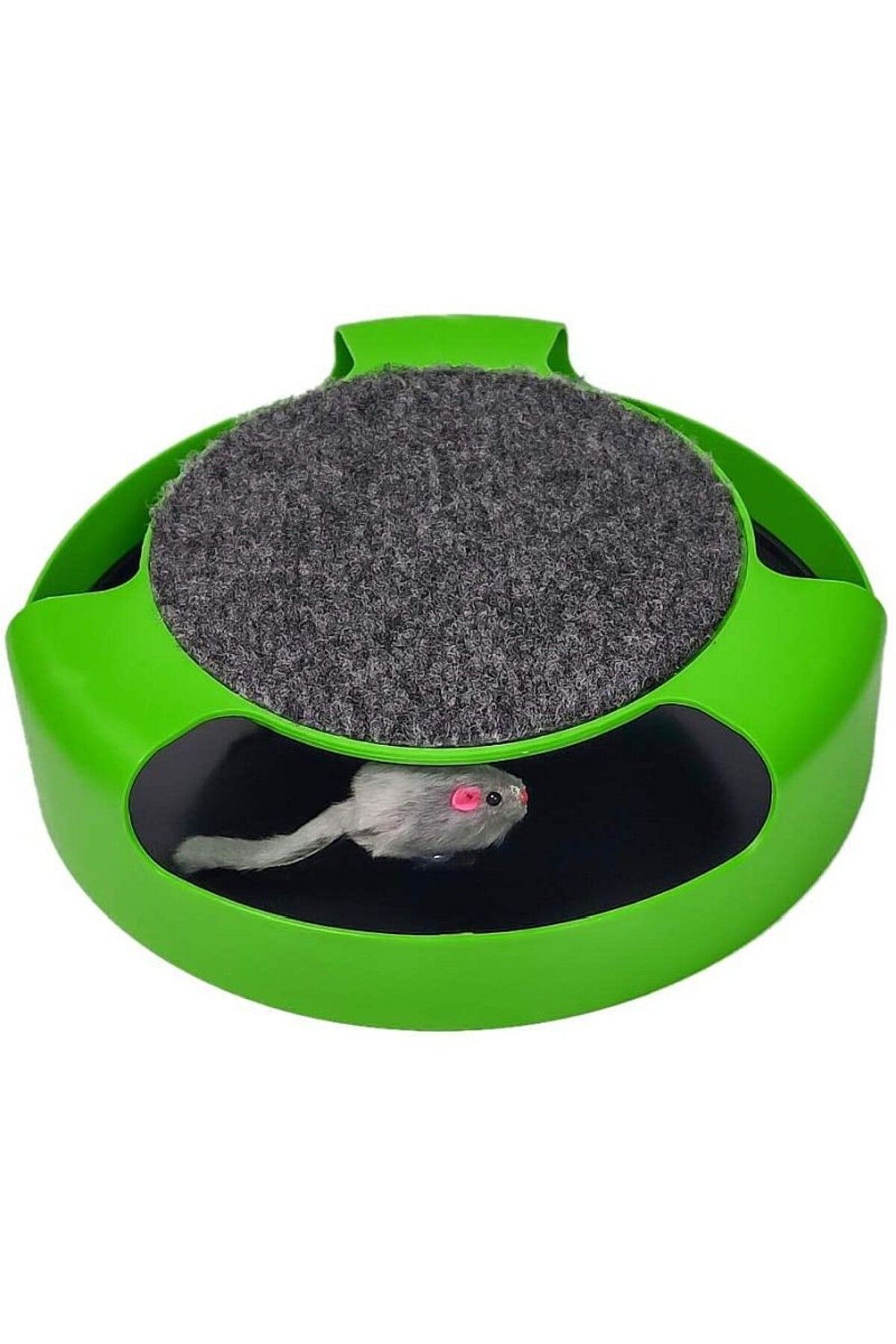 PROCART-Interactive cat toy, carousel with plush mouse, stand with mat 6