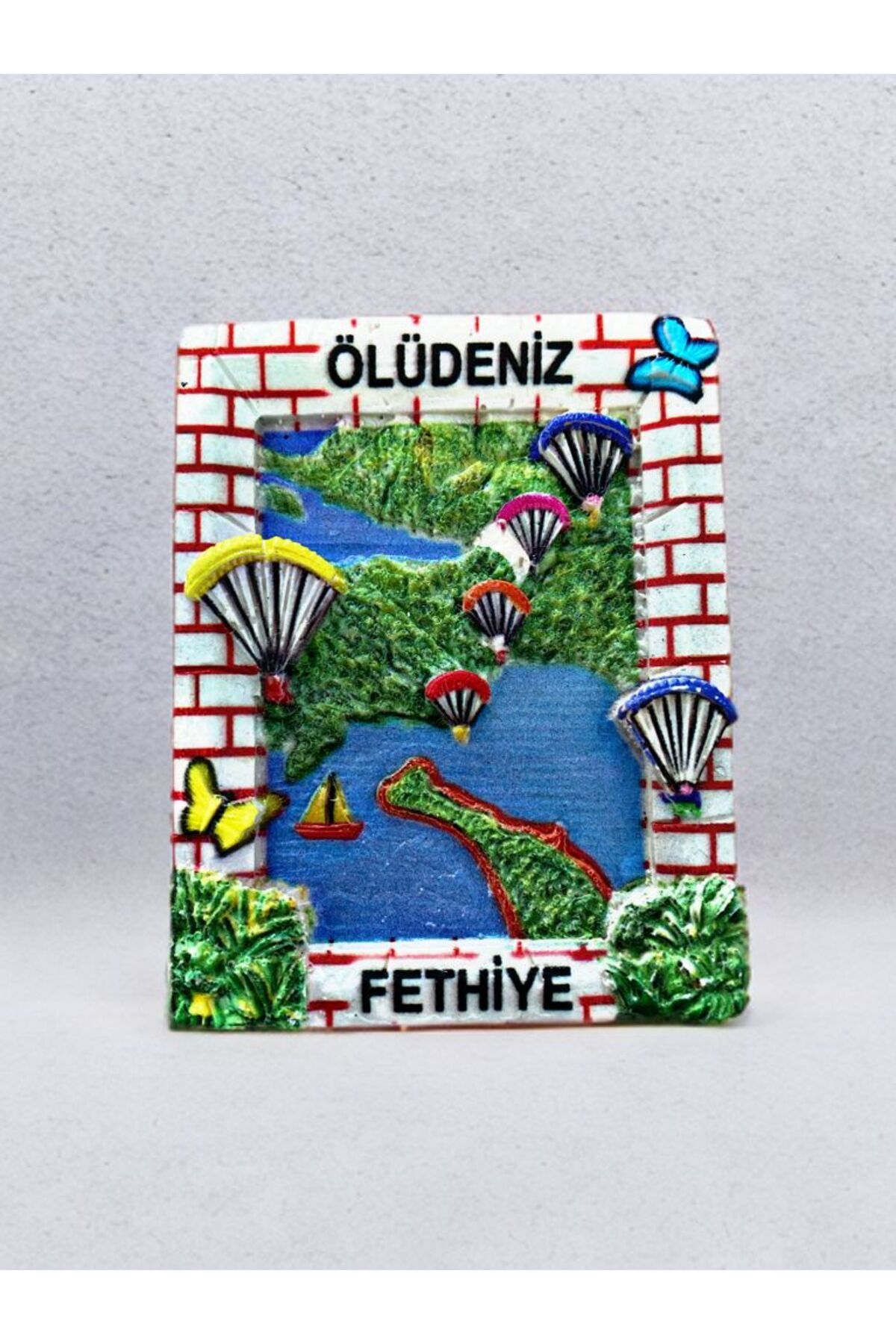 Mundy Fethiye / Ölüdeniz Temalı Kabartmalı Polyester Magnet 5,5cm X 7cm