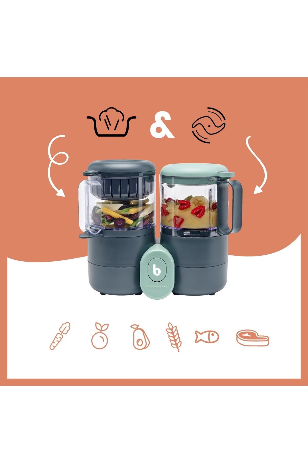 Babymoov-Robot de bucătărie multifuncțional 4 în 1 Nutribaby ONE 4