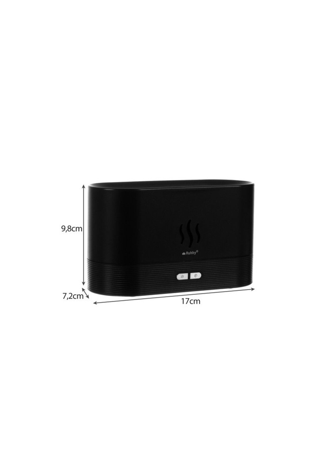 Ruhhy-Difuzor de aromaterapie 3 în 1, lampă LED RGB cu efect de flacără, 7 culori, umidificator, 180 ml, 6,5 W, USB 4