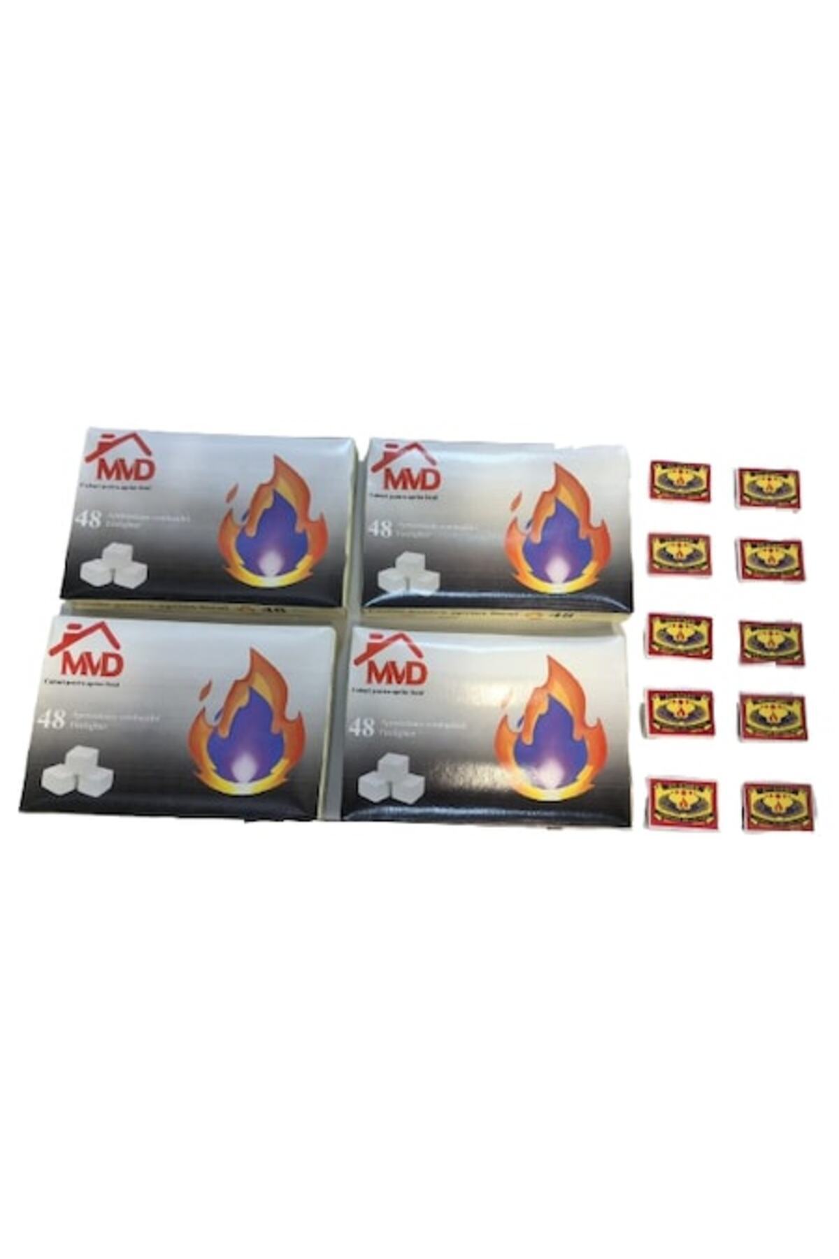 Movidic-Set 4 Boxes of Firestarter Cubes MVD and 10 Matchstick Packs 1