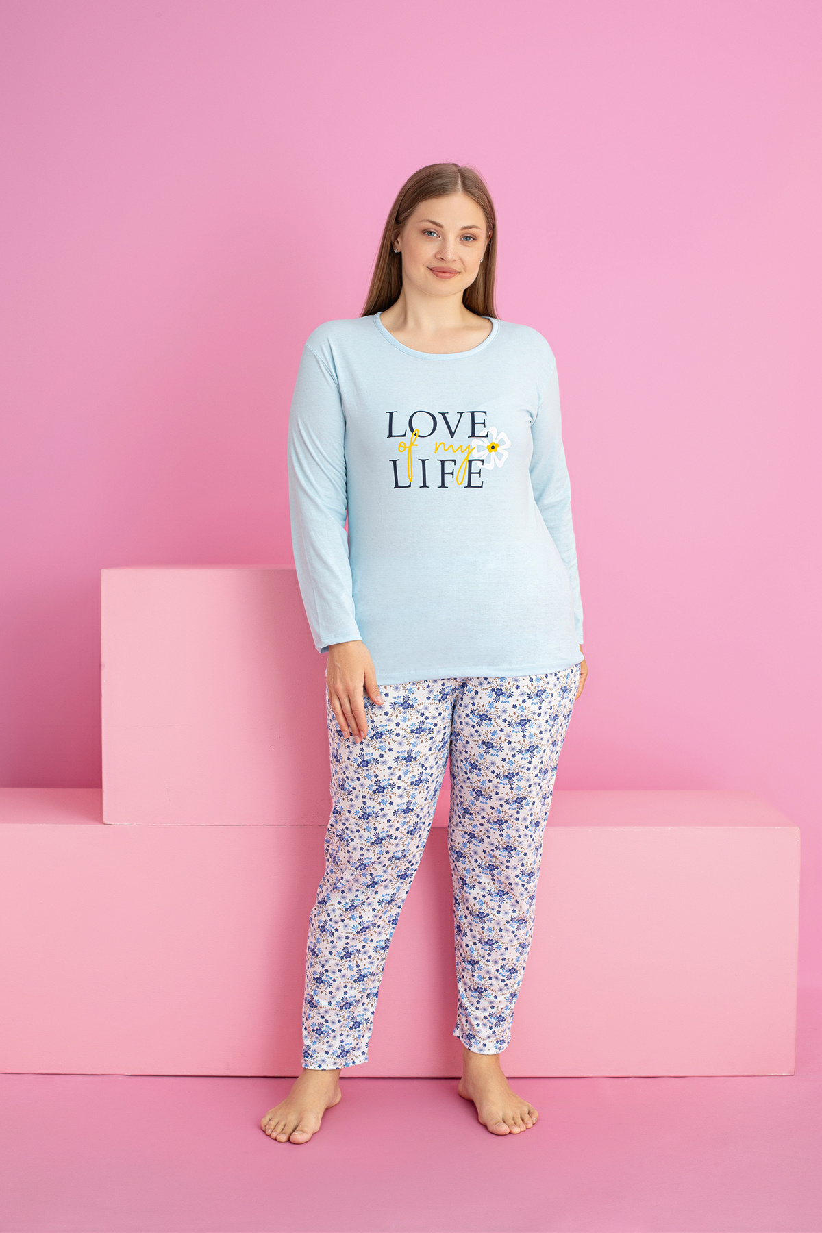 rindahomewear Büyük Beden SÜPREM Pijama Takımı