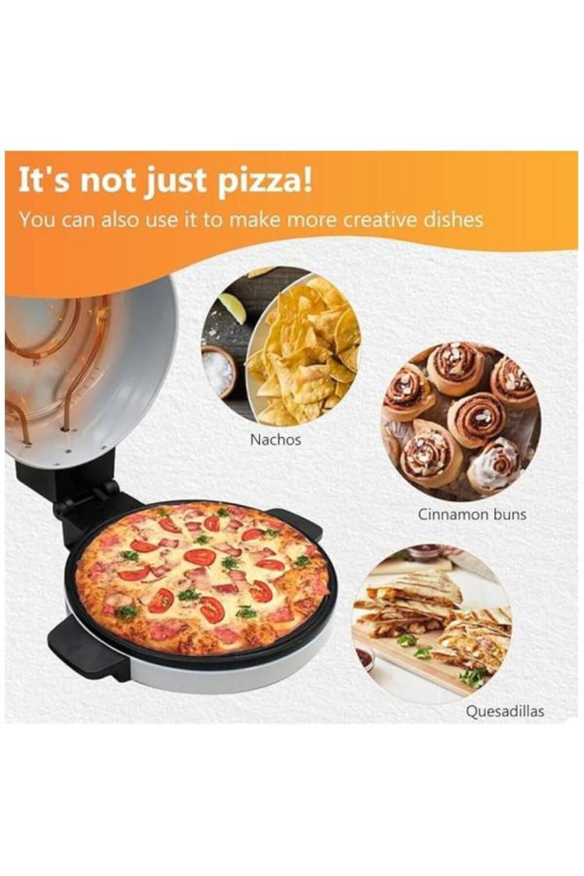 Nova-Electric Pizza Maker 2000W – Double-Sided Nonstick Oven with 220°C Rapid Heating, Tabletop Design 3