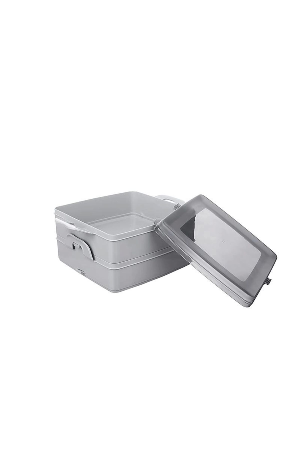 PRATİKOBA-2-Layer Storage Container with Lid - Nutrition Container - Lunch Box Diet Container 3