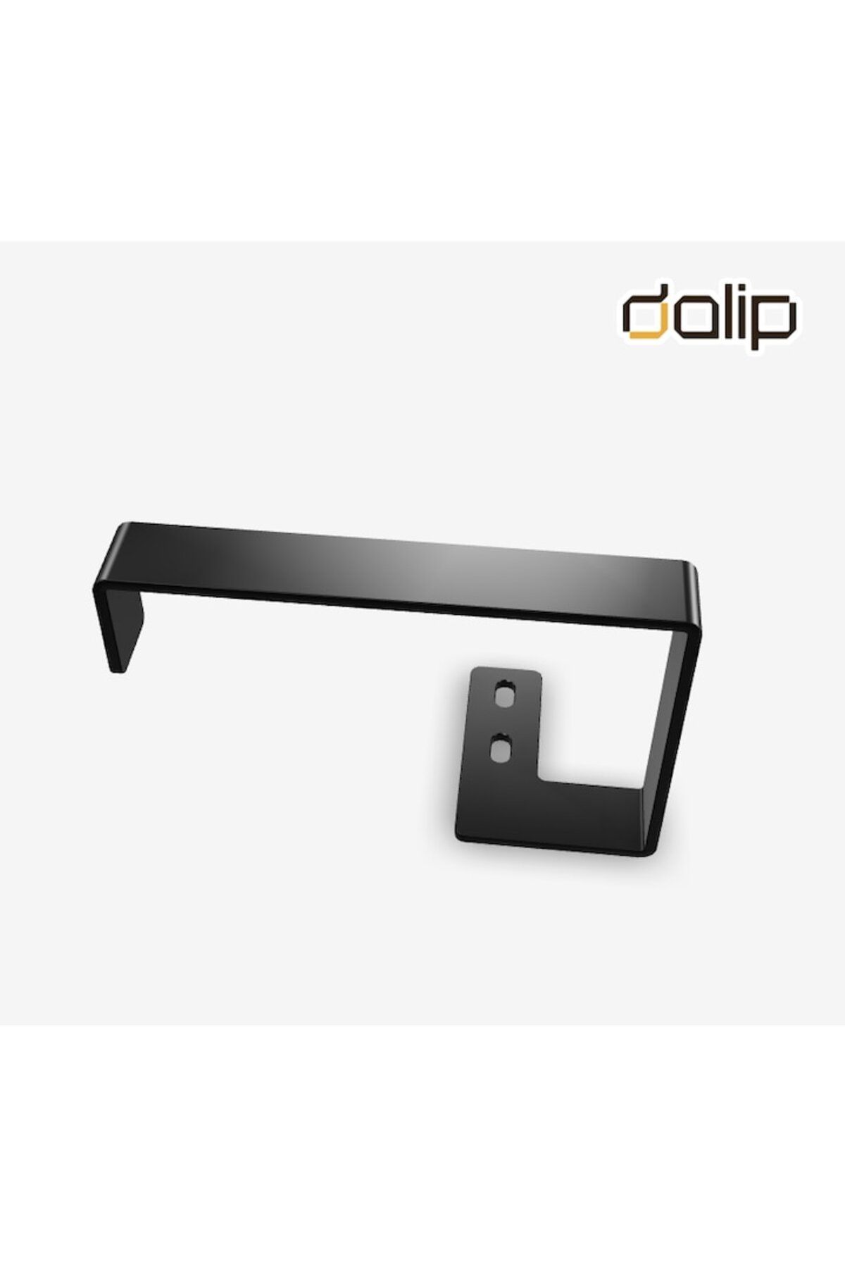 dalip-Suport Rola Hartie Igienica, Dalip, Fixare in Perete, Design Simplu, 13x8x6cm, Otel, Negru 3