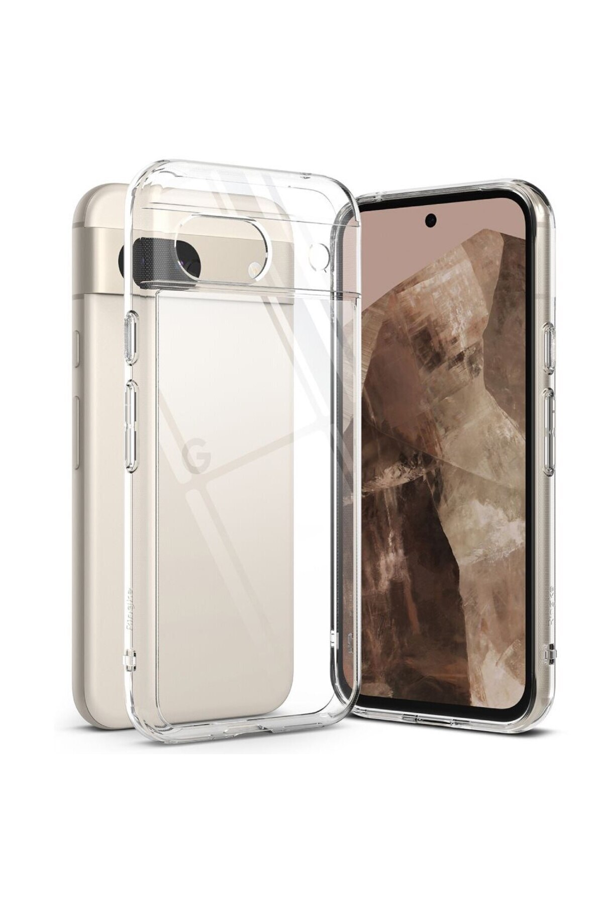 Dali-Protective Case Compatible with Google Pixel 8a, Fusion, Matte Finish, TPU, Transparent 4