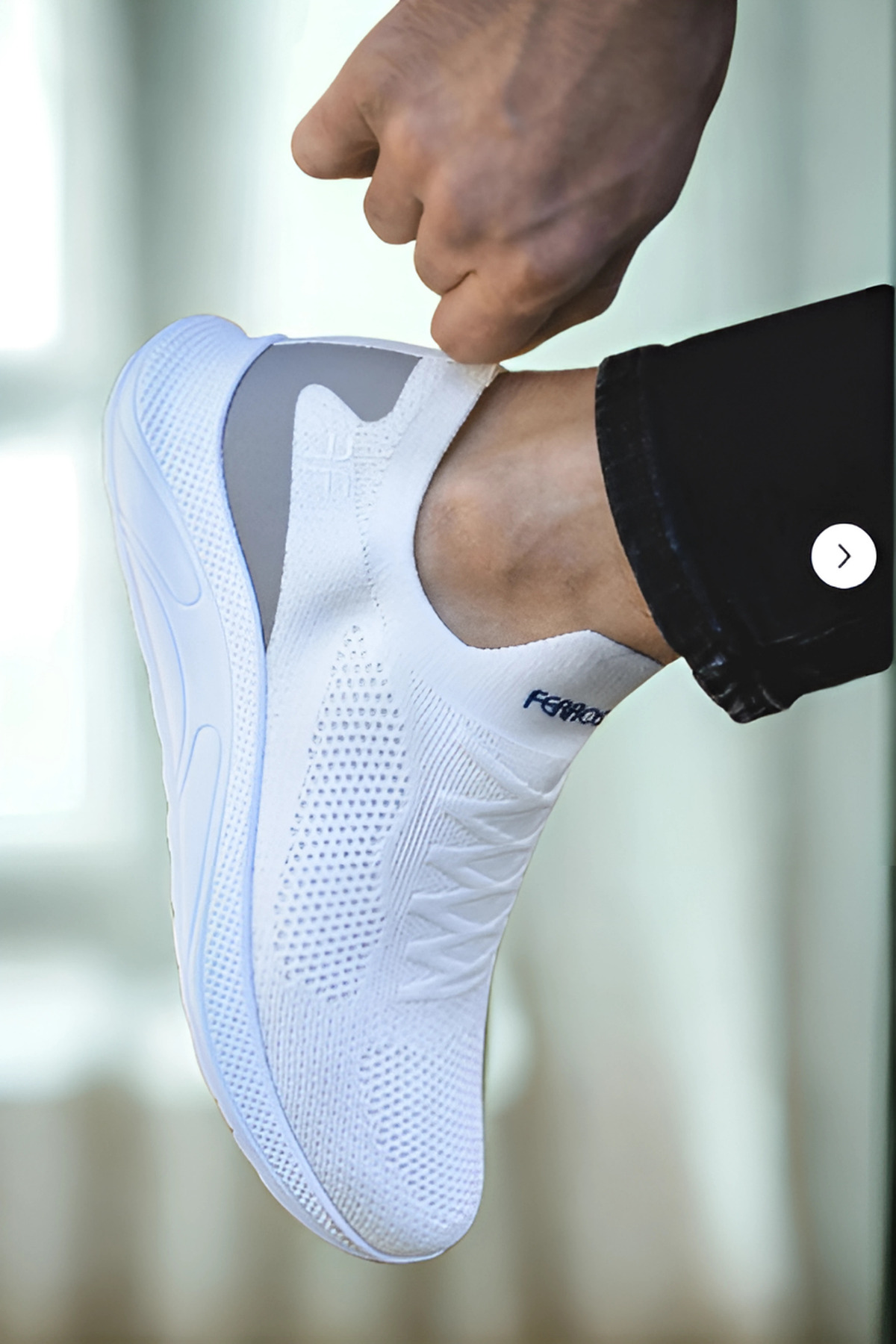 NUA Ferrosa 041 Ortopedik Triko Beyaz Rahat Unisex Spor Ayakkabı görsel 4