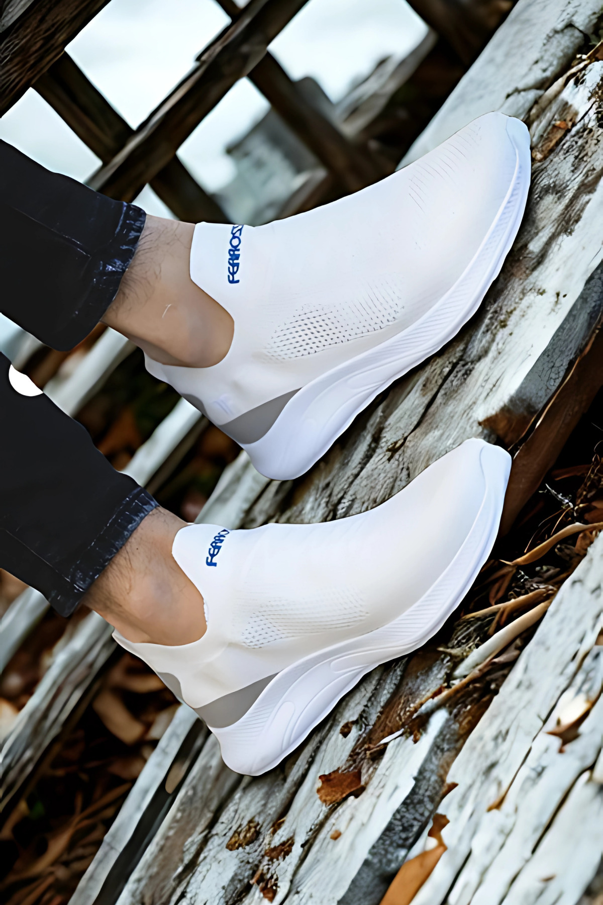 NUA Ferrosa 041 Ortopedik Triko Beyaz Rahat Unisex Spor Ayakkabı görsel 3