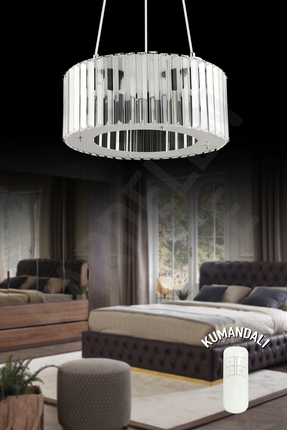 Genel Markalar Sonsuz Yuvarlak Zarif Beyaz 3 Lü 36 cm Kumandalı Lüx Modern Ta...