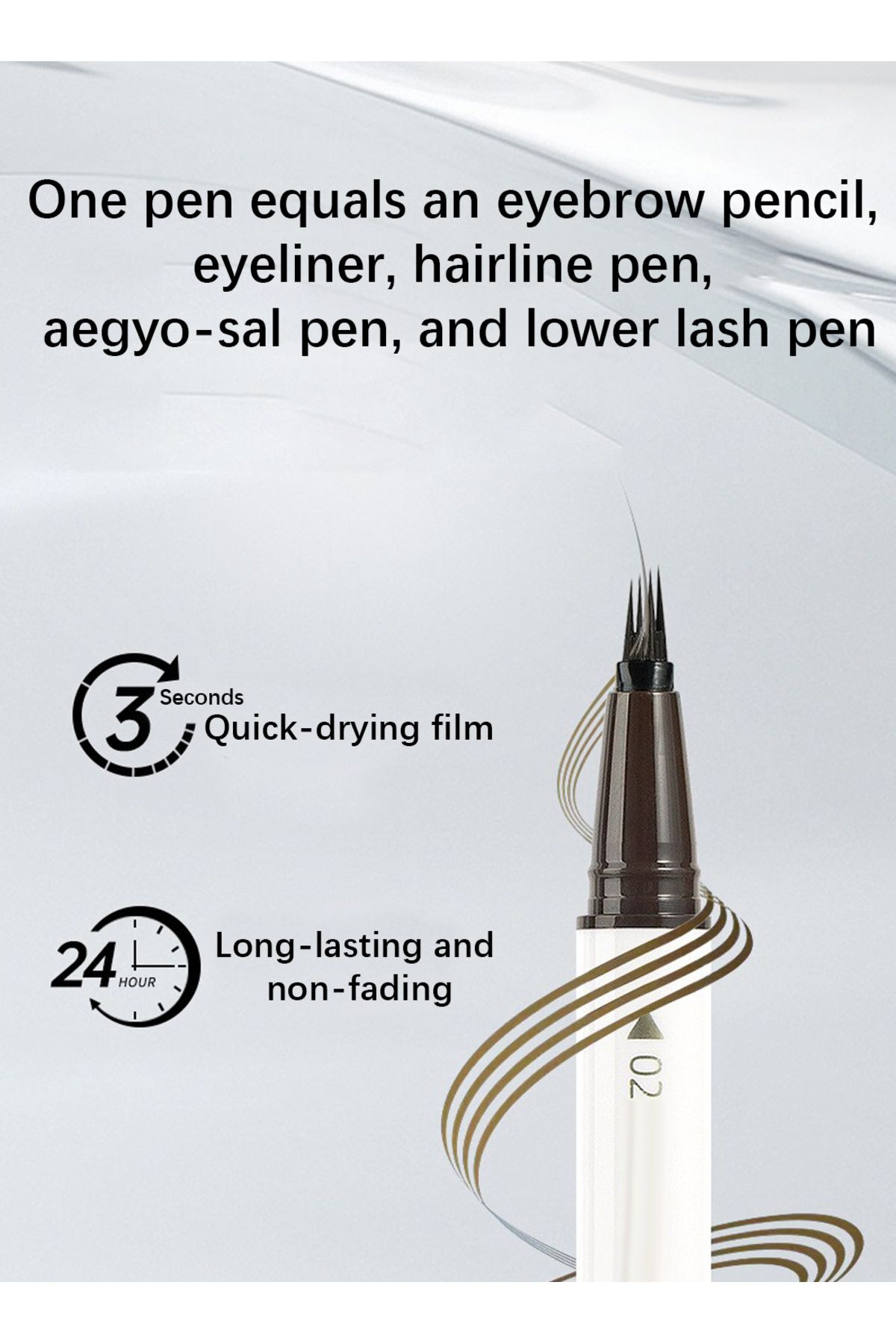 Ro&Zo-Eyebrow Pencil Liquid, Precise Four Pronged Eyebrow Pencil, Micro-Fork Tip Applicator, S03# 4