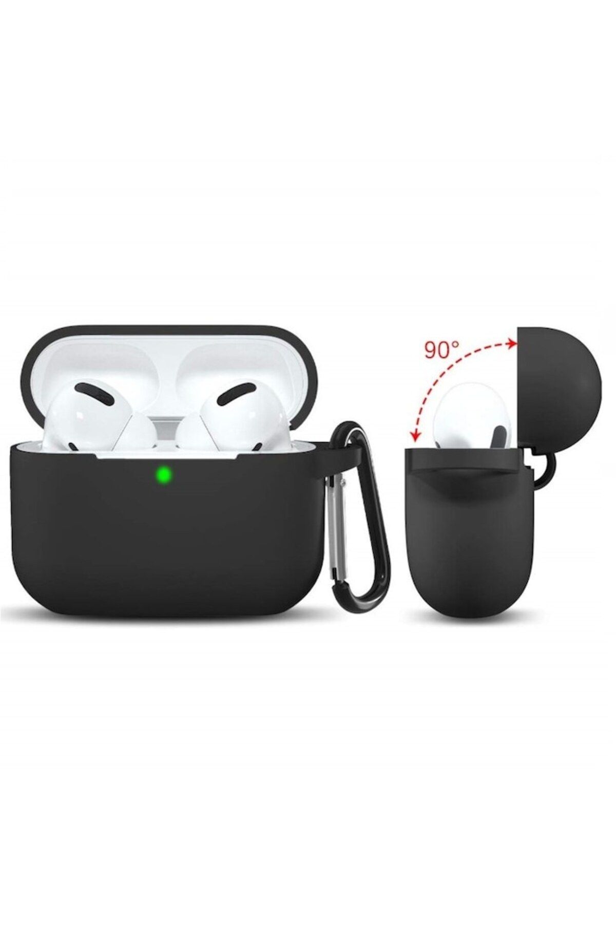 Techsuit-Protective Case for Apple AirPods 3, Smooth UltraThin, Silicone, Black 3