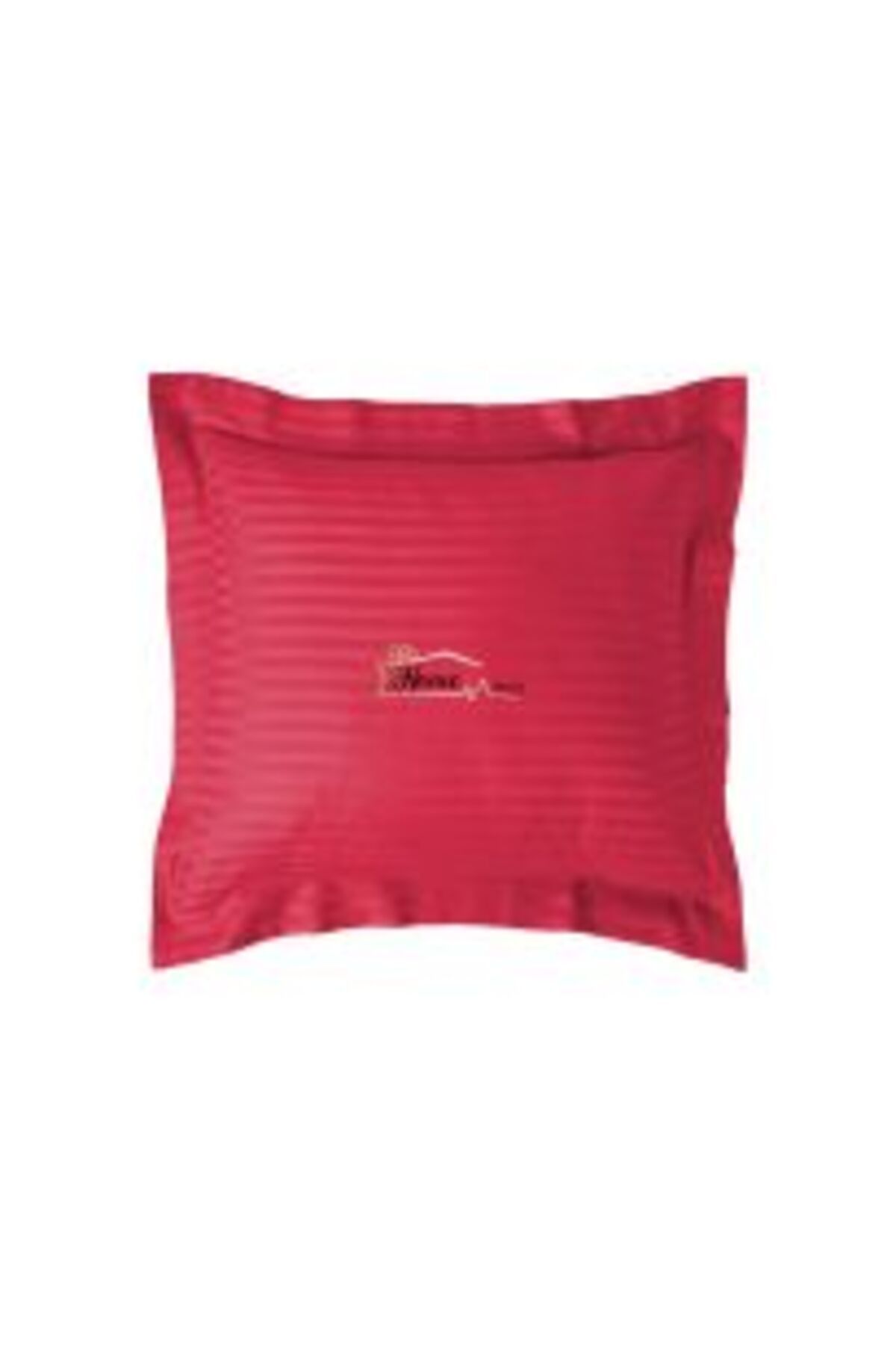 HomePuls-Pillowcase Damask Polycotton Stripe 1 cm, 40 x 40 cm and Hem with 3.5 cm Border, Yellow 3