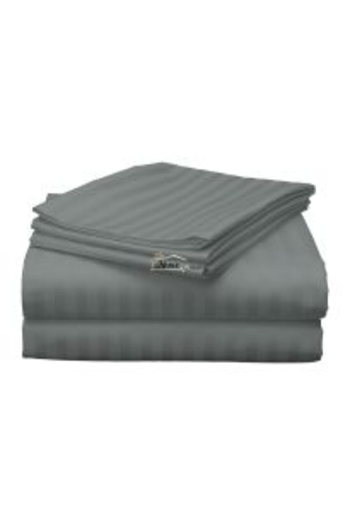 HomePuls-Fitted Bed Sheet with Elastic Damask Polycotton Stripe 1 cm, 210 x 250 cm for Mattress 160 x 200 cm, 7