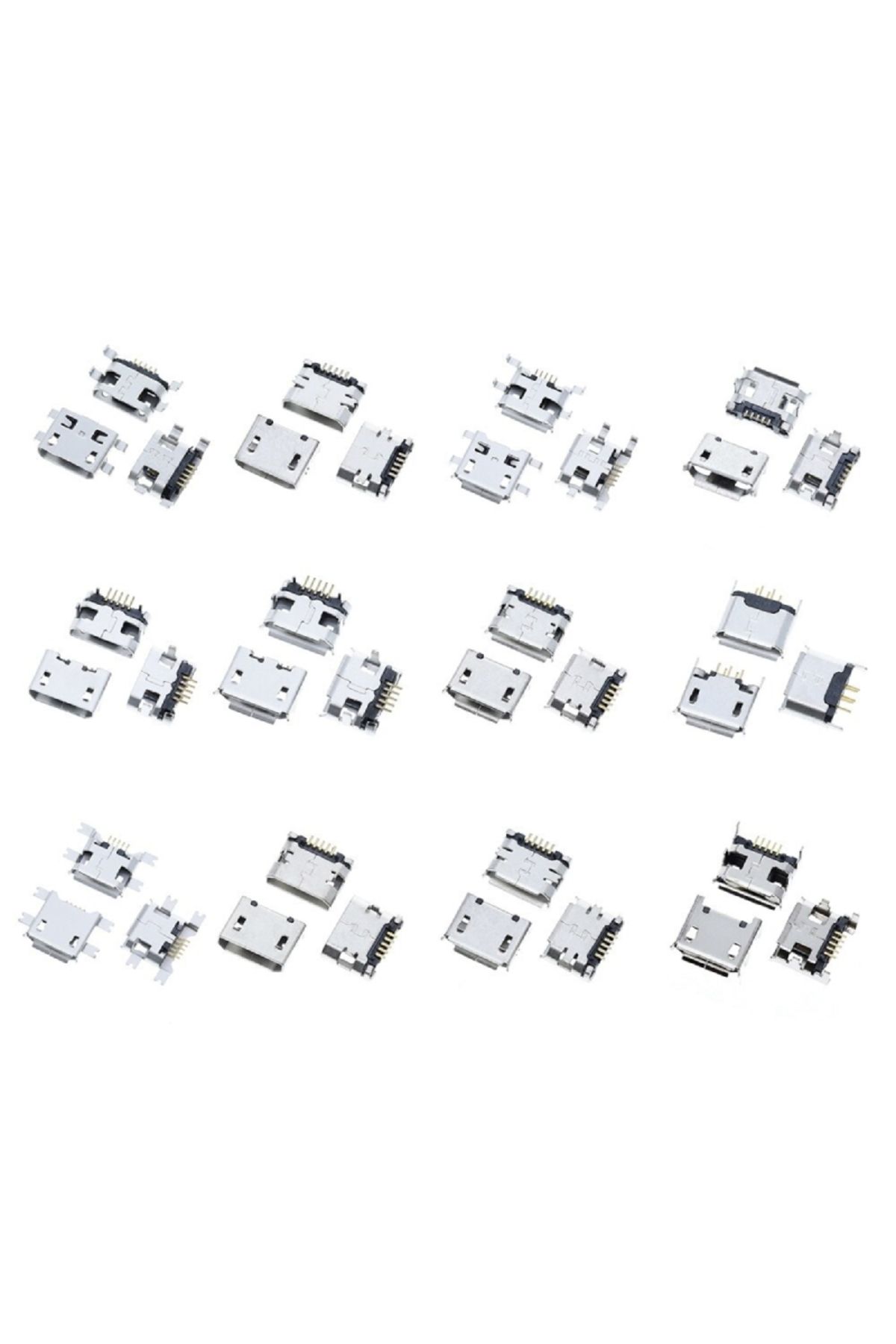 OEM-Set of 60 MicroUSB Female Connectors, 5 pins, 12 models 1