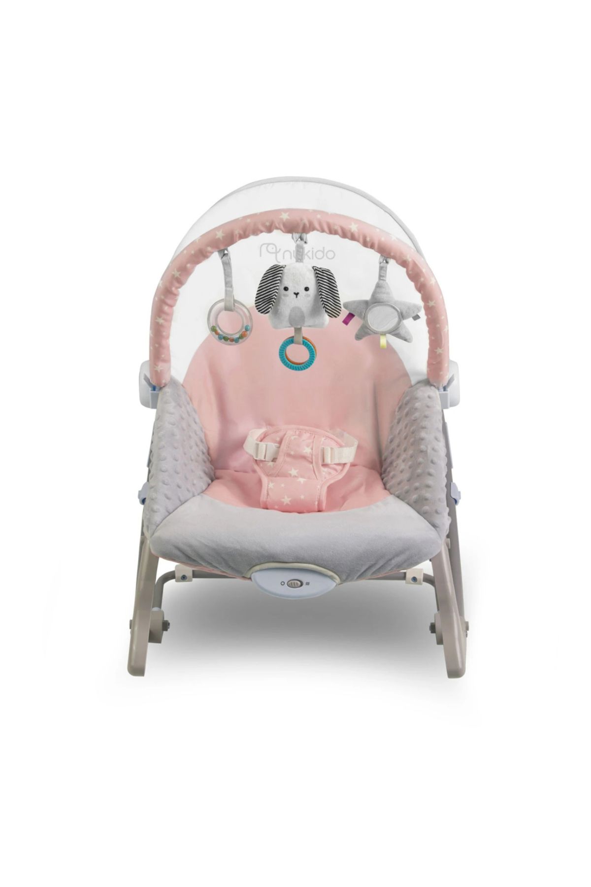 NUKIDO-Multifunctional swing with vibrations and toy arcade, removable cover, non-slip base and center 8