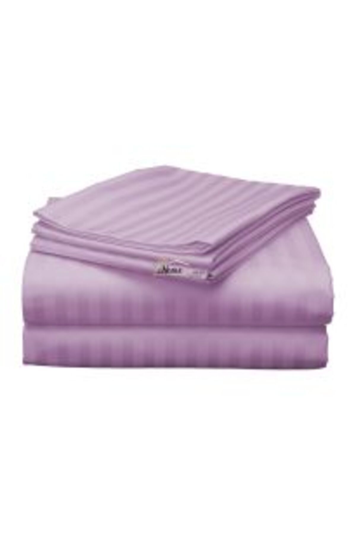 HomePuls-Fitted Sheet with Elastic Damask Polycotton Stripe 1 cm, 210 x 250 cm for Mattress 160 x 200 cm, Cor 4