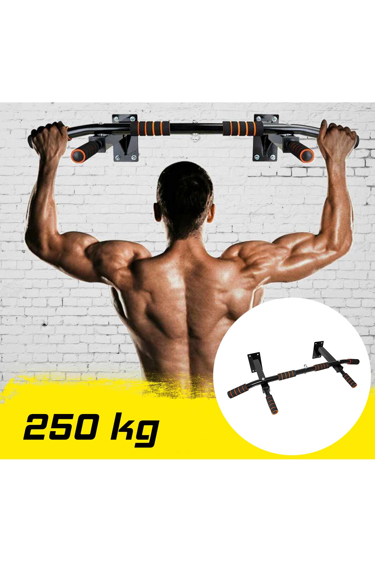 SERSIMO-Multifunctional pull-up bar for the wall, with non-slip handles, capacity 250kg 12