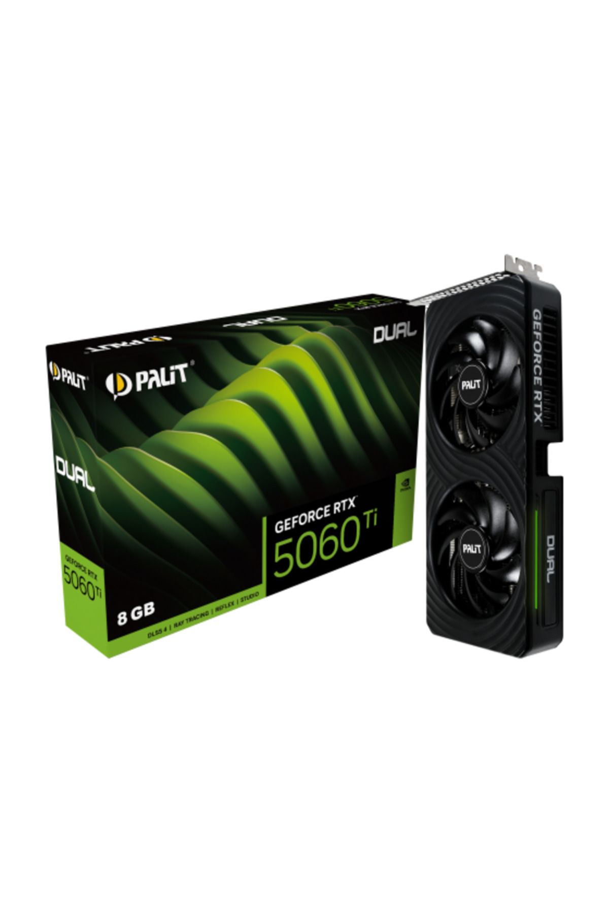 PALIT-بطاقة رسومات RTX 5060TI OC 8GB DUAL X2 - DLSS 4 - تتبع الأشعة - REFLEX - GDDR7 1