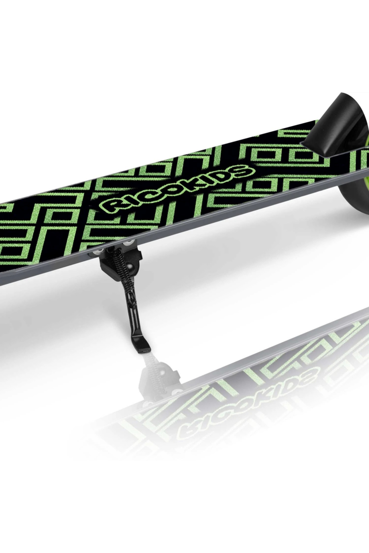 Ricokids-Kodi Black/Green foldable children's scooter, adjustable handlebar height, anti-slip platform 6