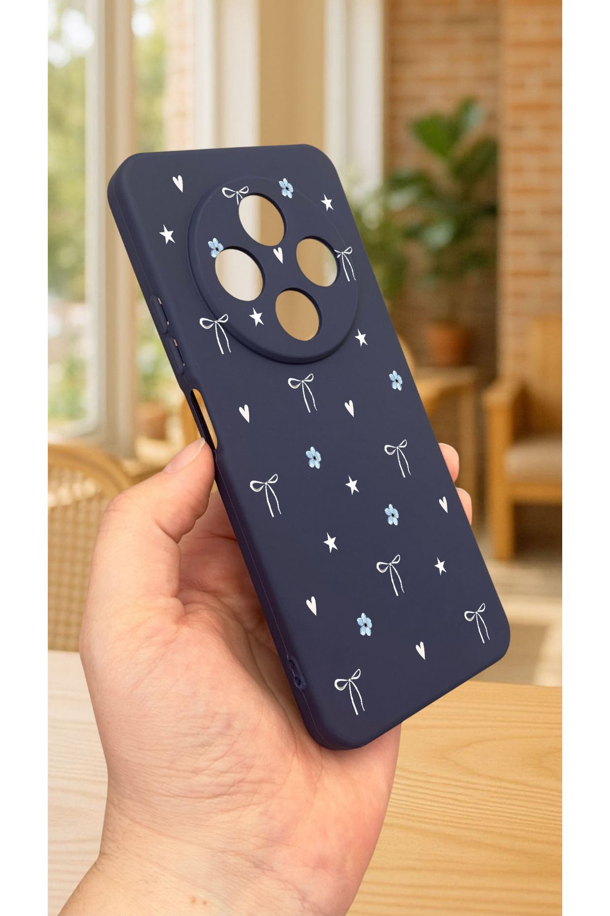 Vip Case-Redmi 14C - حافظة مطاطية كلاسيكية ممتصة للصدمات من السيليكون بنمط فيونكة صغيرة277 3