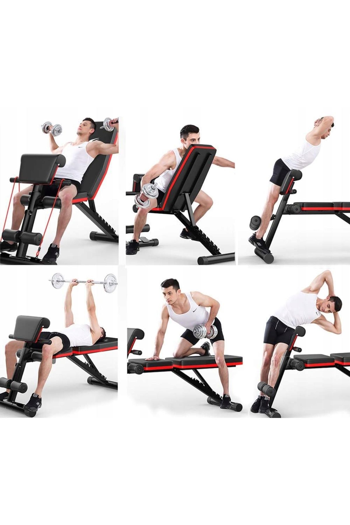 SERSIMO-Multifunctional fitness training bench, 7-step adjustable backrest, maximum load 150 kg 4