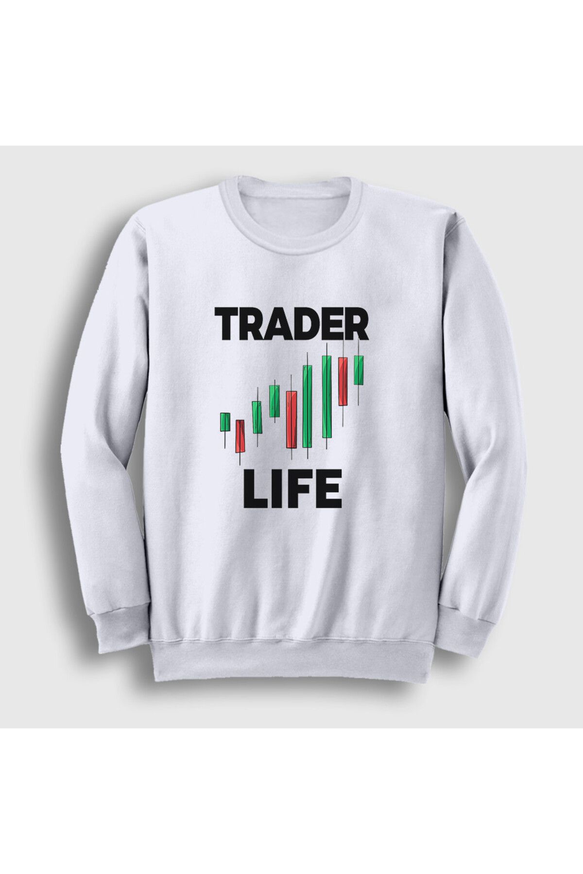Presmono-Unisex White Stock Market Trader Trader Life Sweatshirt 558457Tt 1